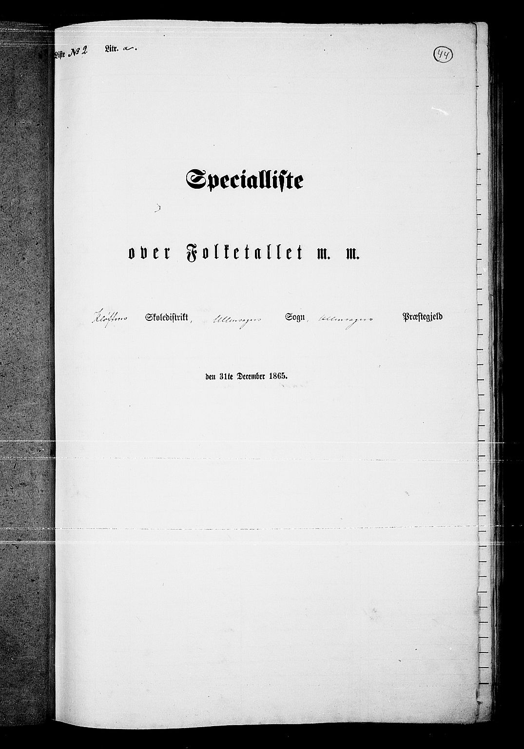 RA, Folketelling 1865 for 0235P Ullensaker prestegjeld, 1865, s. 37
