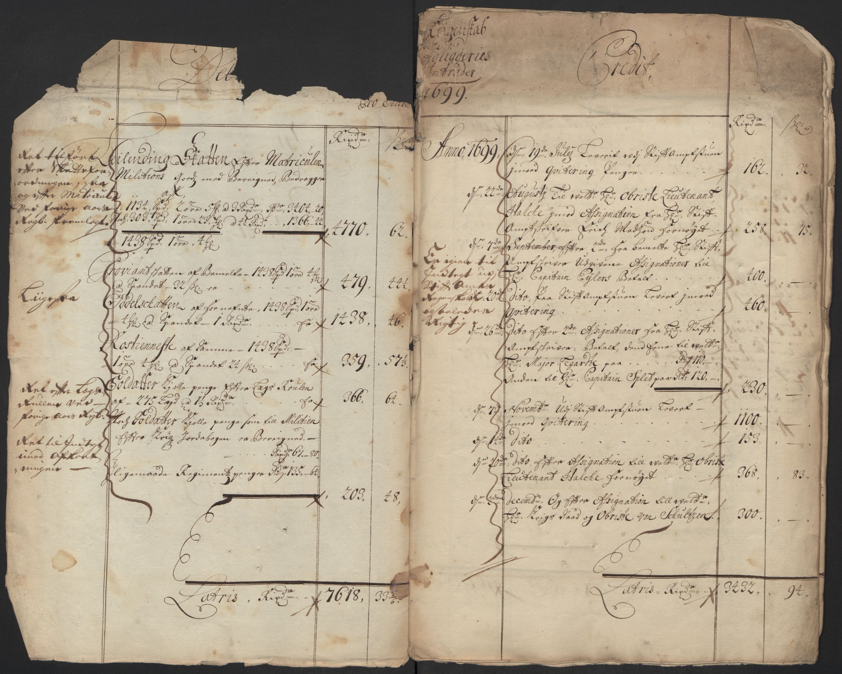 Rentekammeret inntil 1814, Reviderte regnskaper, Fogderegnskap, RA/EA-4092/R63/L4310: Fogderegnskap Inderøy, 1698-1699, s. 255