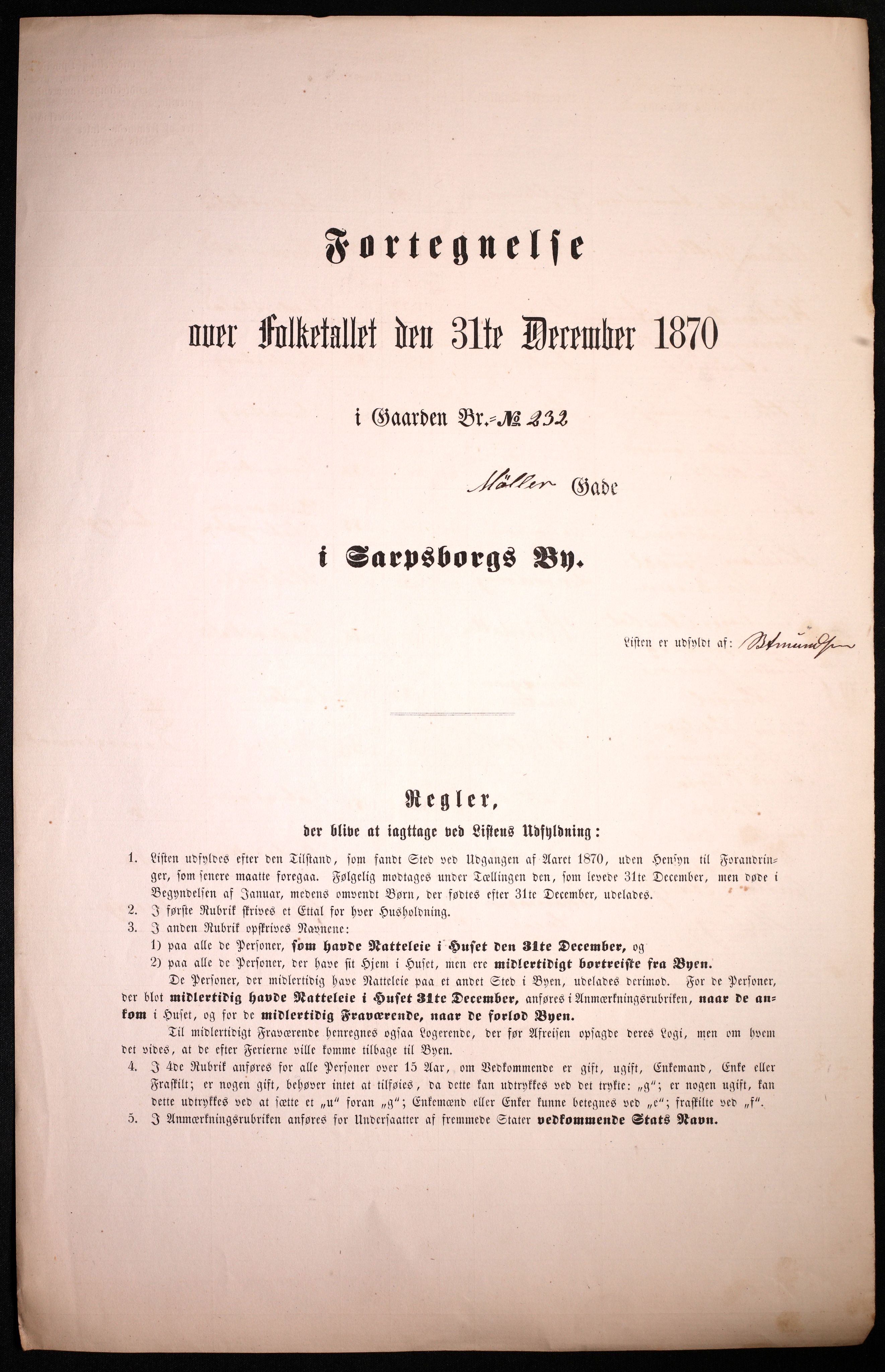 RA, Folketelling 1870 for 0102 Sarpsborg kjøpstad, 1870, s. 149