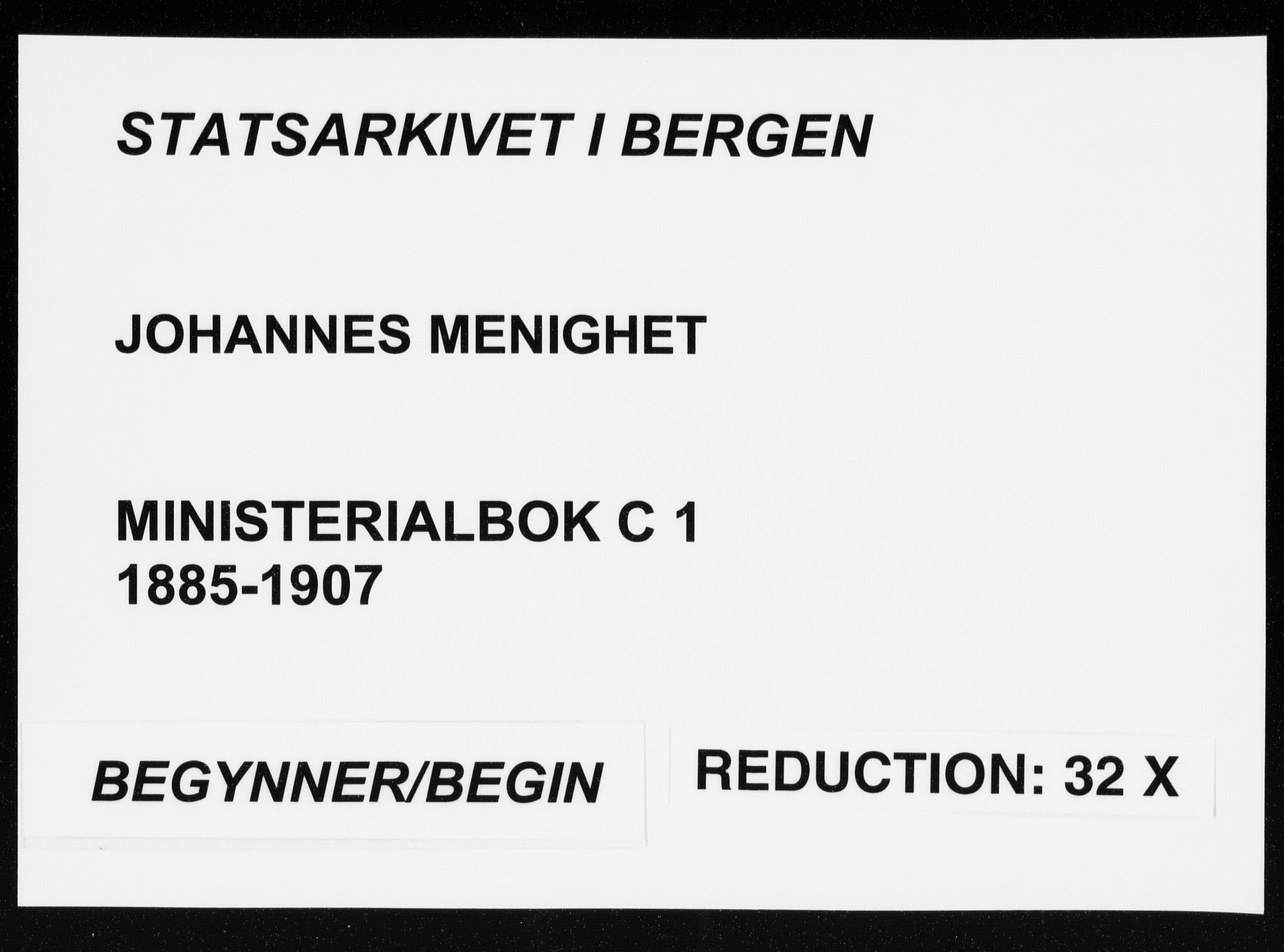 Johanneskirken sokneprestembete, AV/SAB-A-76001/H/Haa/L0008: Ministerialbok nr. C 1, 1885-1907