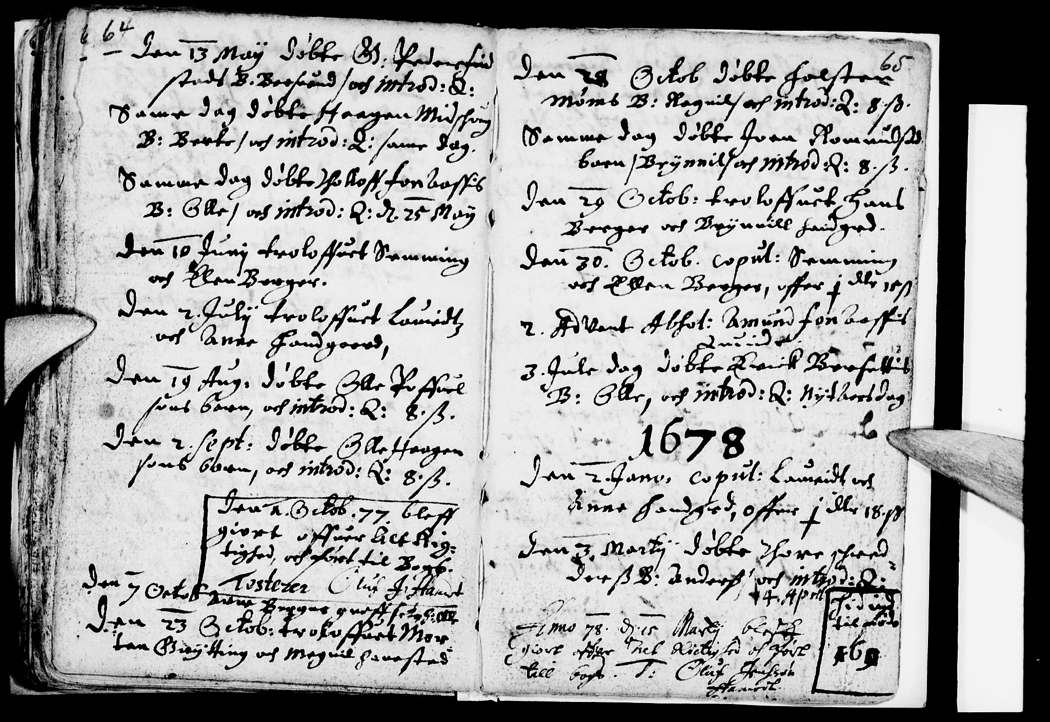 Åmot prestekontor, Hedmark, AV/SAH-PREST-056/H/Ha/Haa/L0001: Ministerialbok nr. 1 /2, 1661-1680, s. 64-65