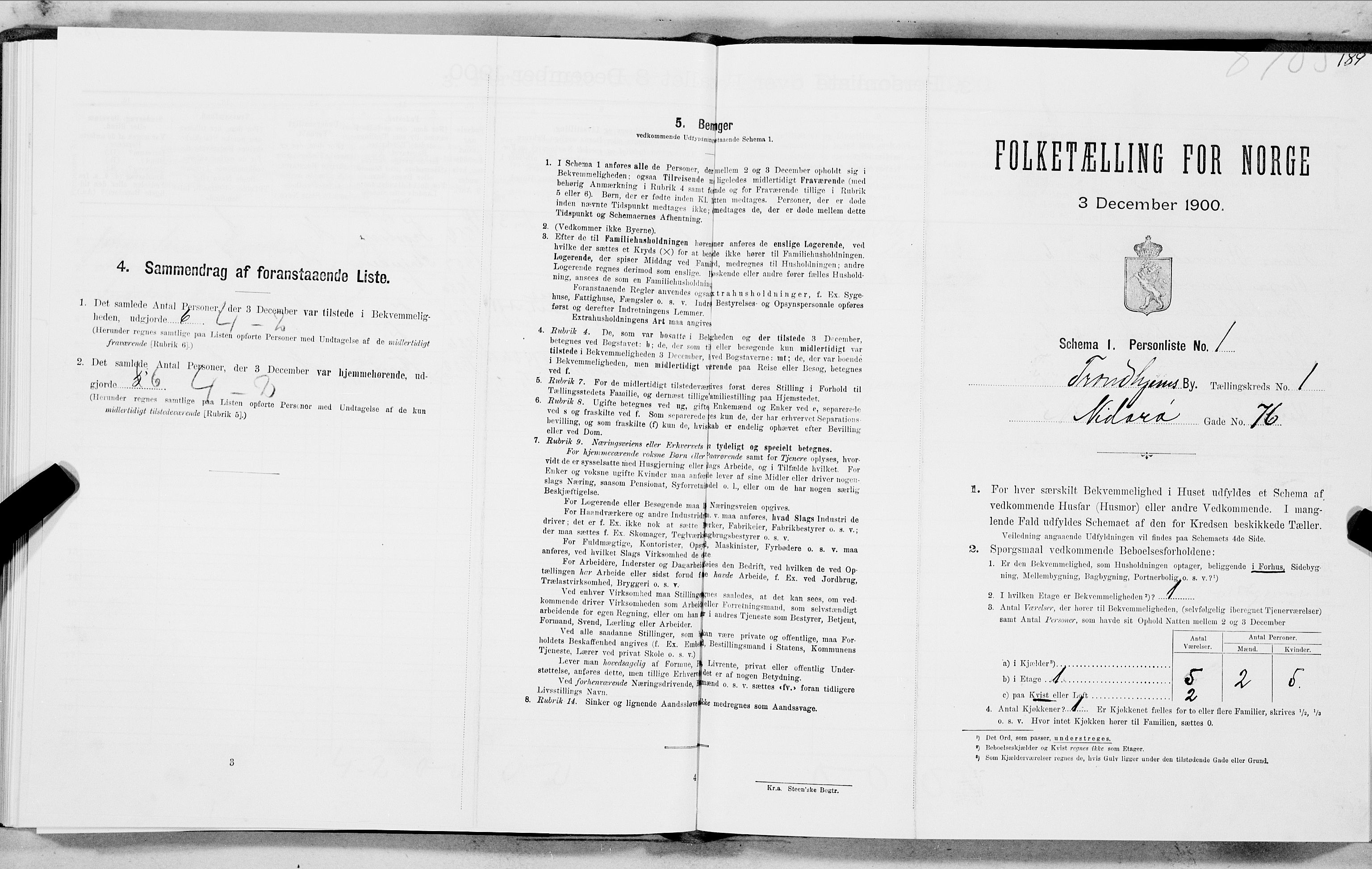 SAT, Folketelling 1900 for 1601 Trondheim kjøpstad, 1900, s. 361