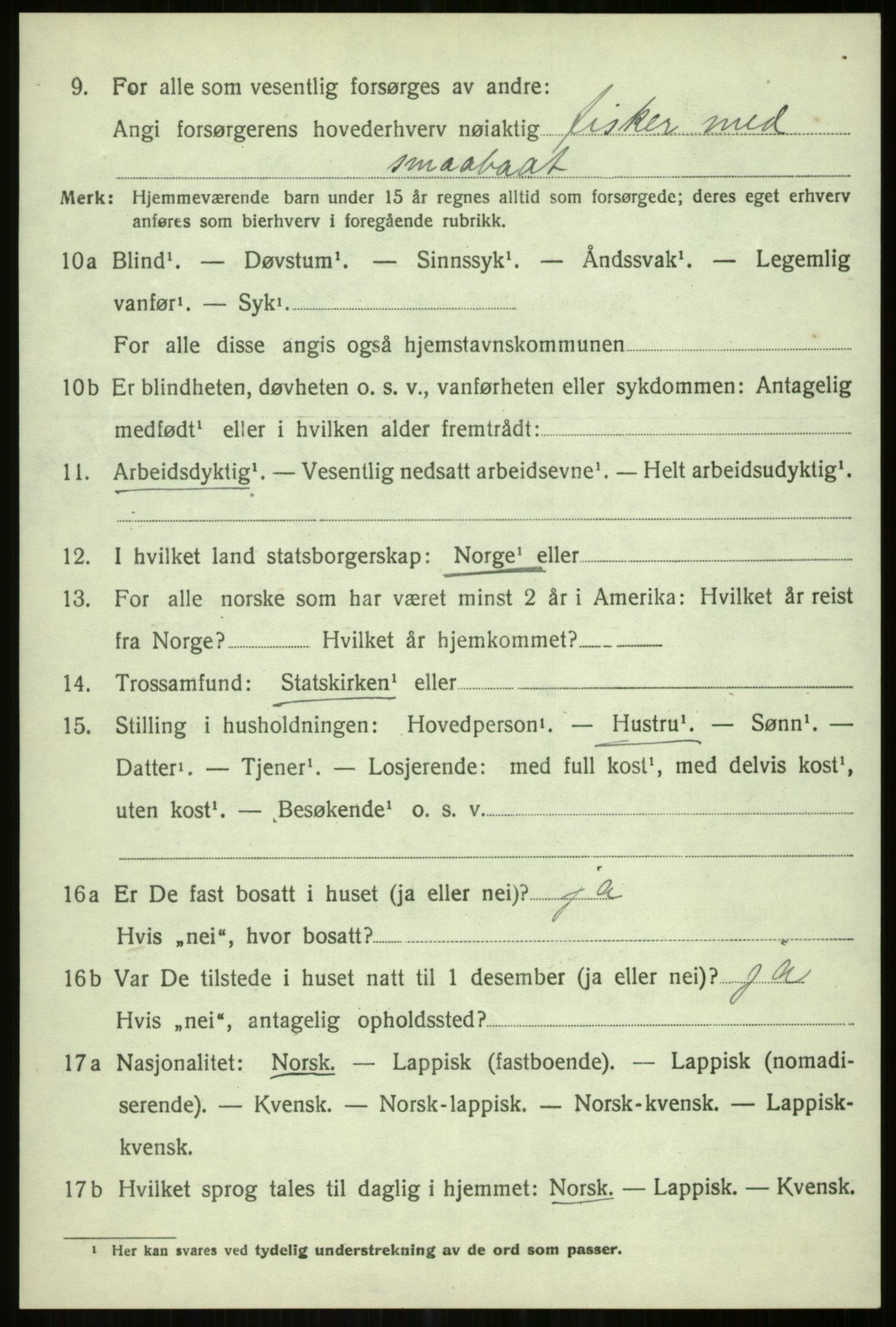 SATØ, Folketelling 1920 for 1936 Karlsøy herred, 1920, s. 5214