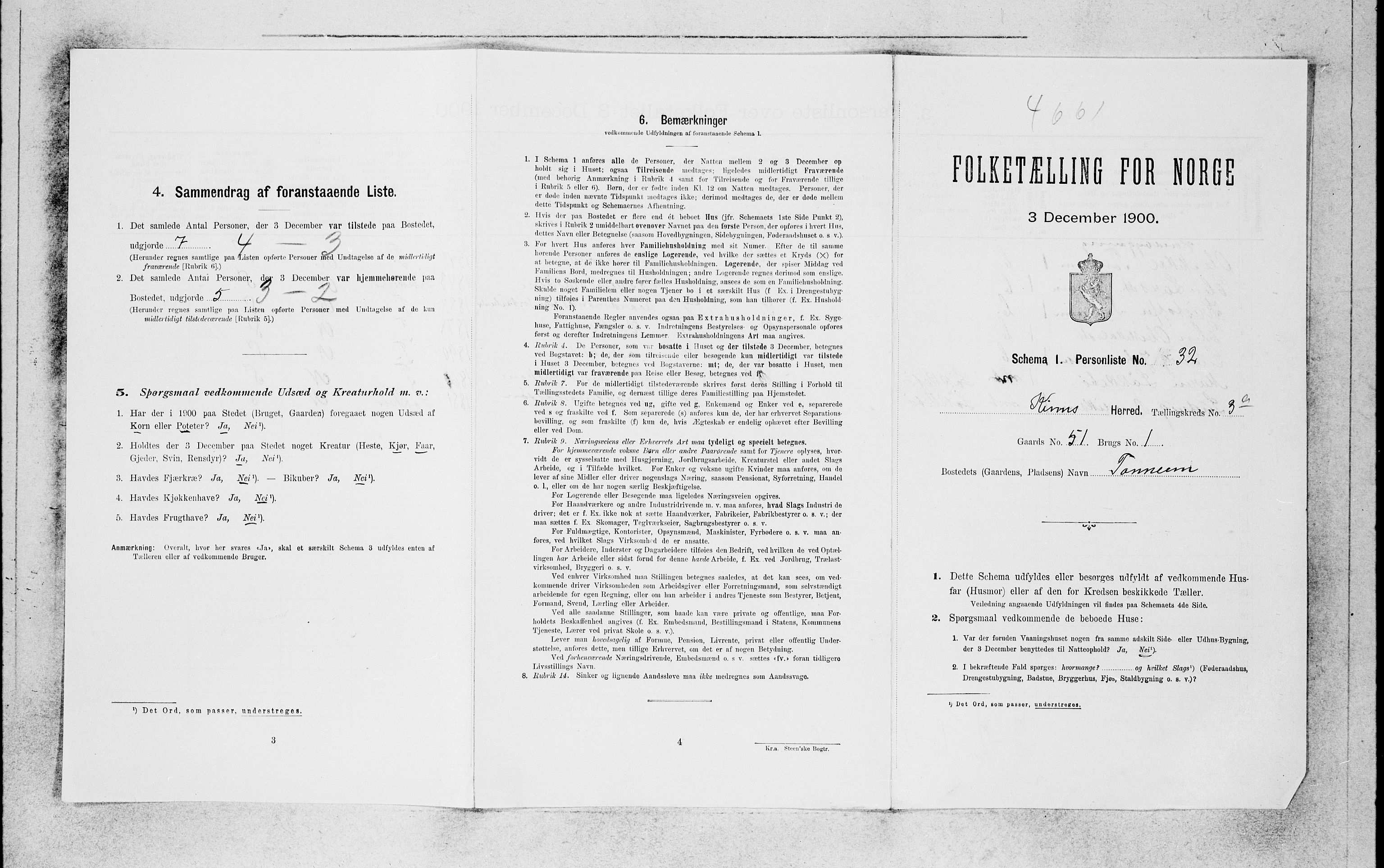 SAB, Folketelling 1900 for 1437 Kinn herred, 1900, s. 387
