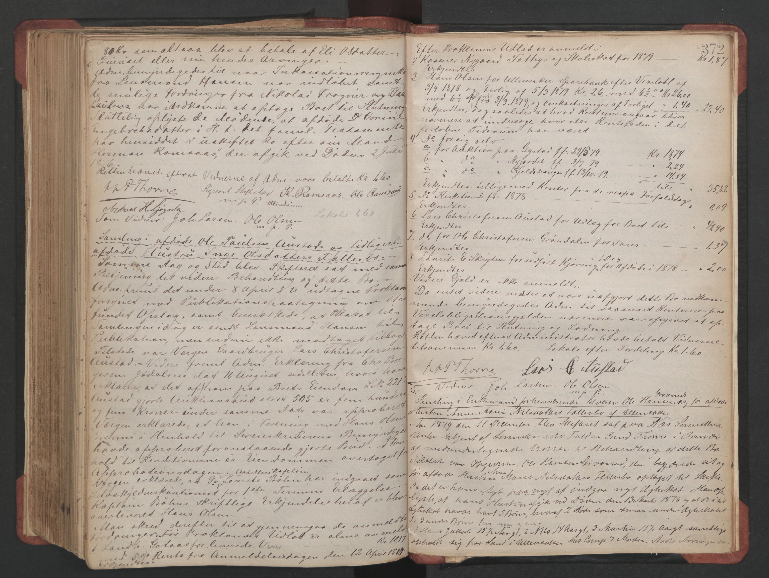 Nes tingrett, AV/SAO-A-10548/H/Hb/L0003: Registrerings- og forhandlingsprotokoll "R?", 1864-1880, s. 371b-372a