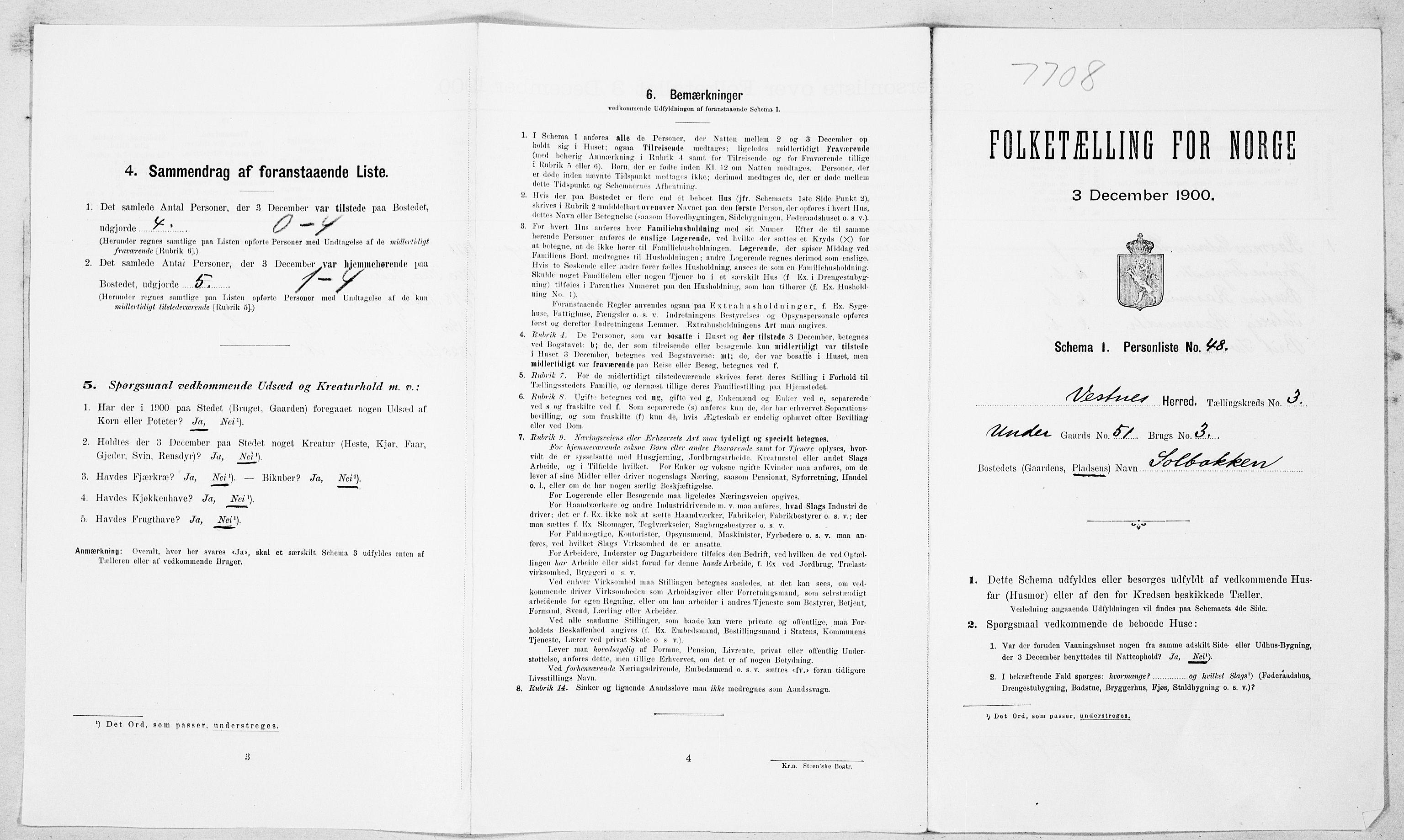 SAT, Folketelling 1900 for 1535 Vestnes herred, 1900, s. 445