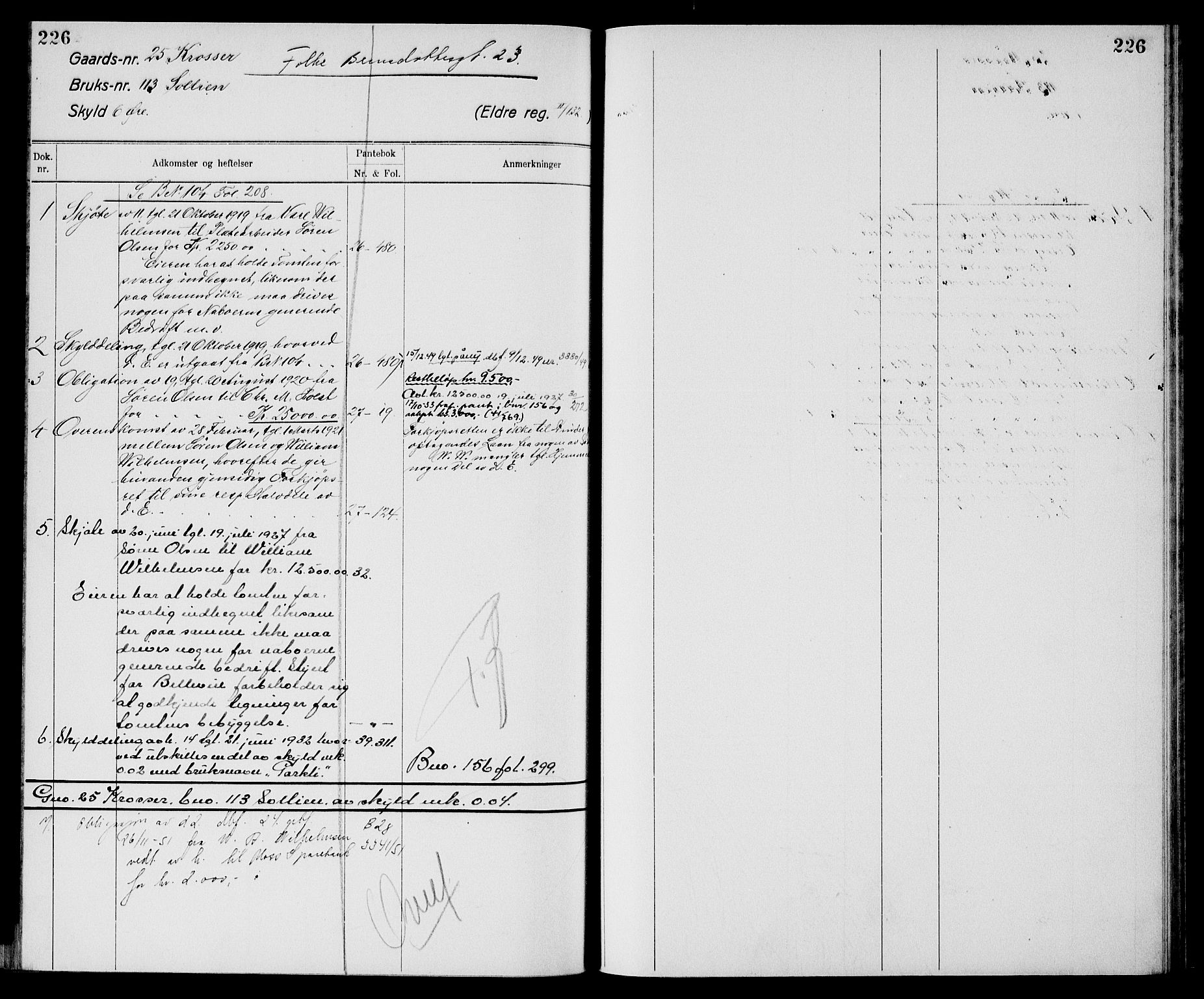 Moss sorenskriveri, AV/SAO-A-10168: Panteregister nr. XI 4, 1864-1961, s. 226