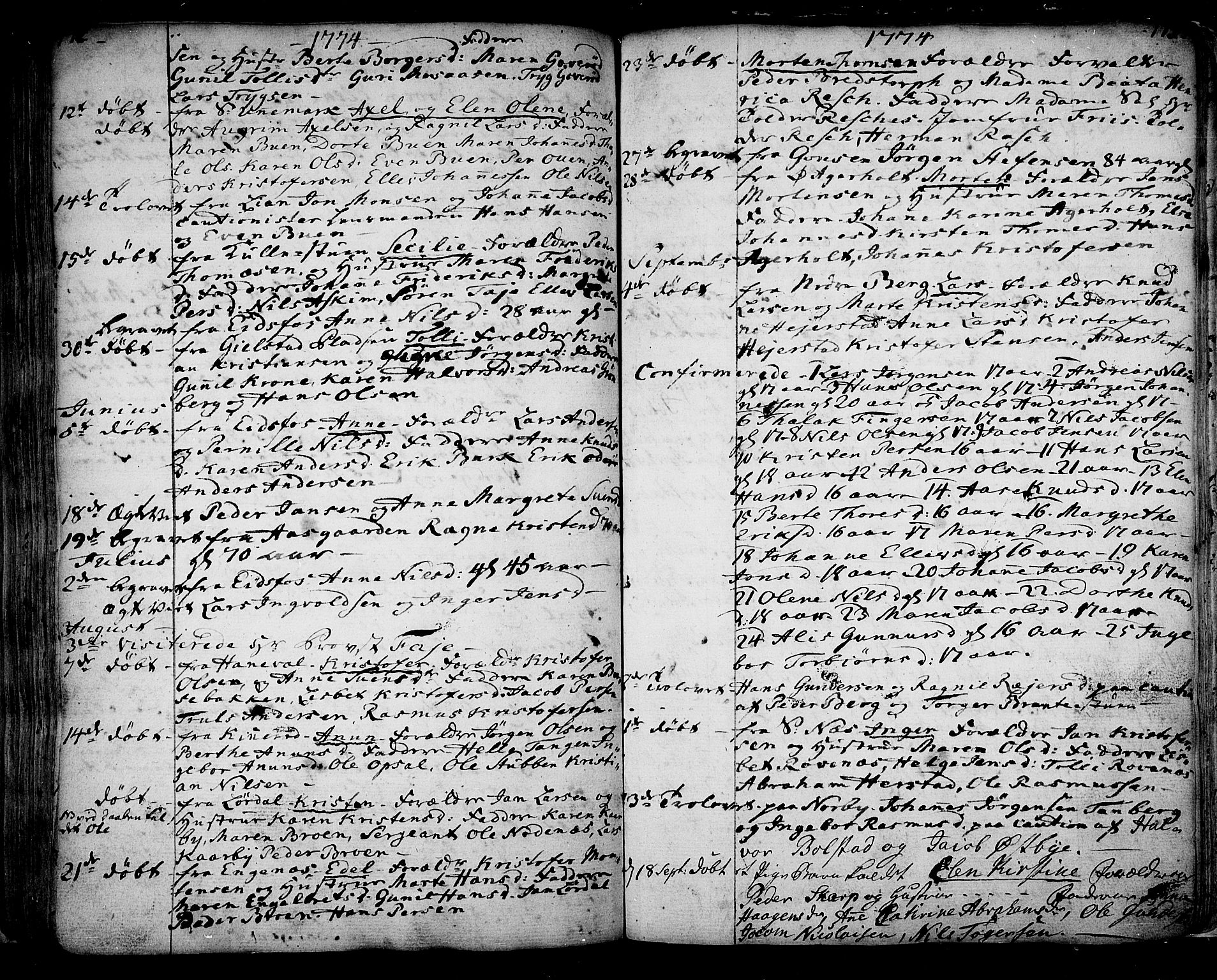 Hof kirkebøker, SAKO/A-64/F/Fa/L0002: Ministerialbok nr. I 2, 1746-1781, s. 172-173