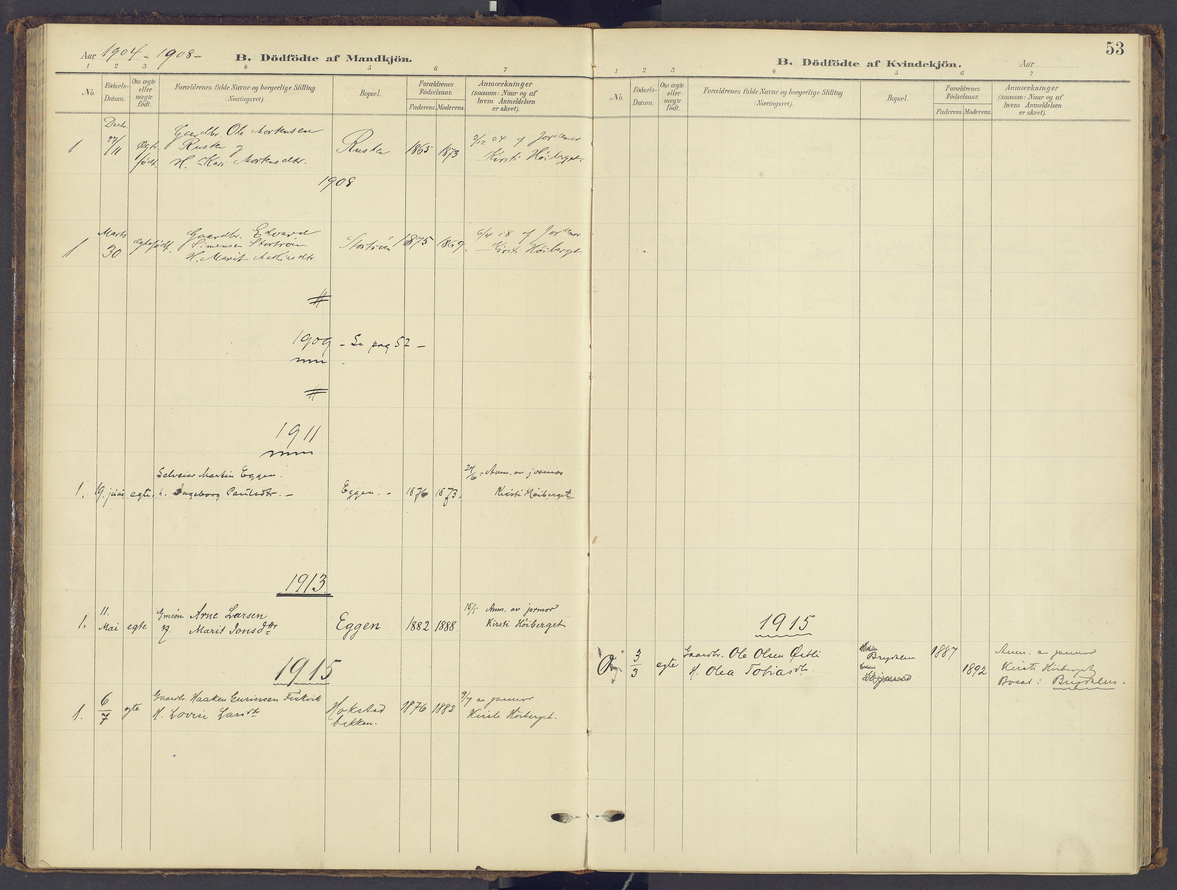 Tynset prestekontor, SAH/PREST-058/H/Ha/Haa/L0028: Ministerialbok nr. 28, 1902-1929, s. 53