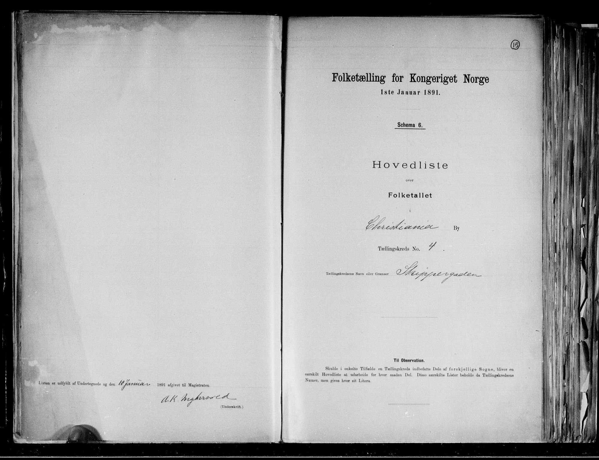 RA, Folketelling 1891 for 0301 Kristiania kjøpstad, 1891, s. 153
