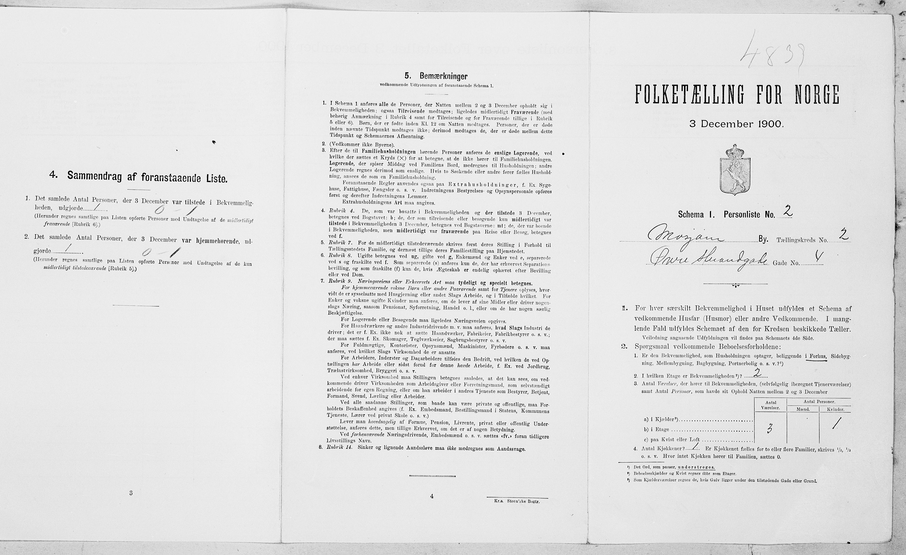 SAT, Folketelling 1900 for 1802 Mosjøen ladested, 1900, s. 437