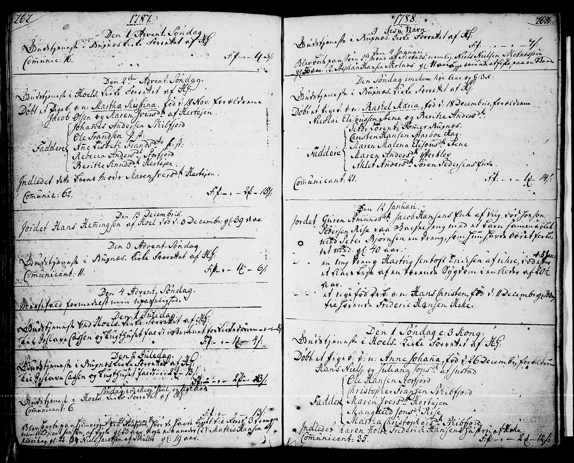 Ministerialprotokoller, klokkerbøker og fødselsregistre - Nordland, AV/SAT-A-1459/881/L1149: Ministerialbok nr. 881A02, 1773-1793, s. 262-263