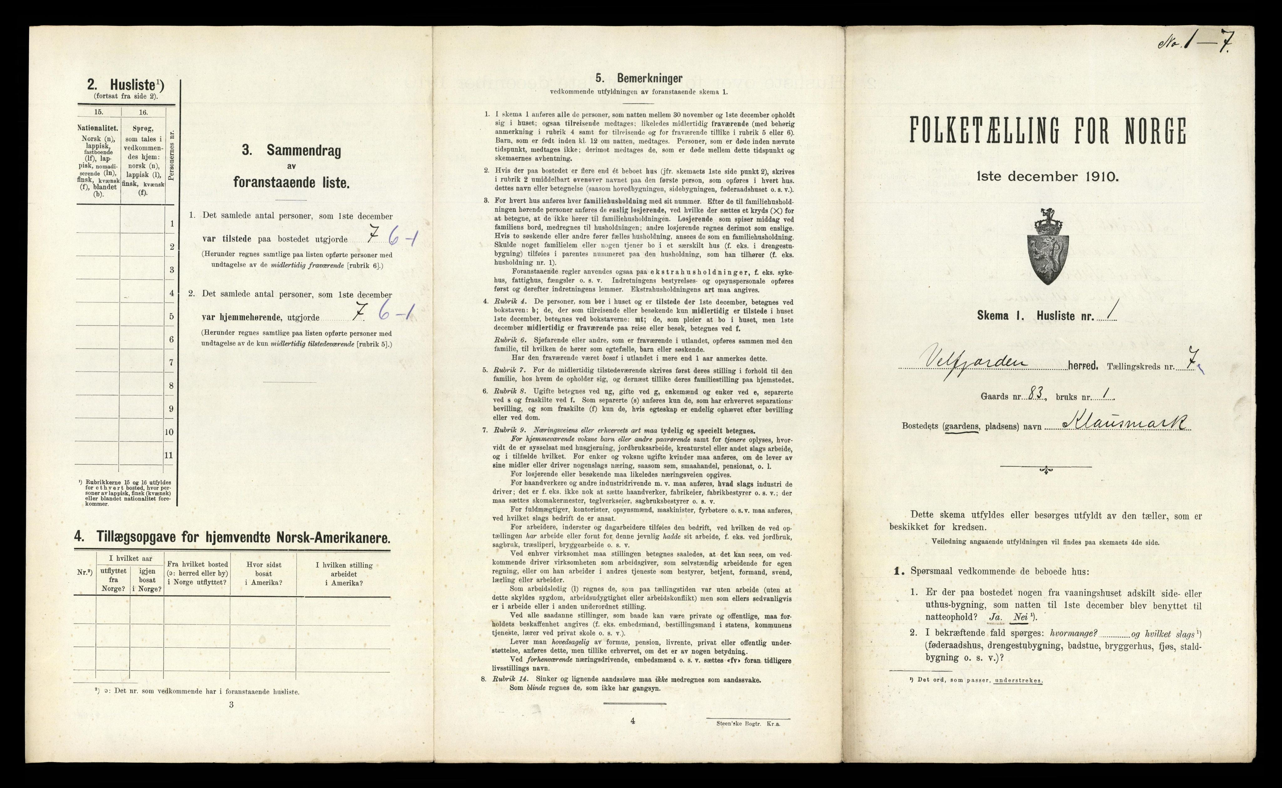 RA, Folketelling 1910 for 1813 Velfjord herred, 1910, s. 495