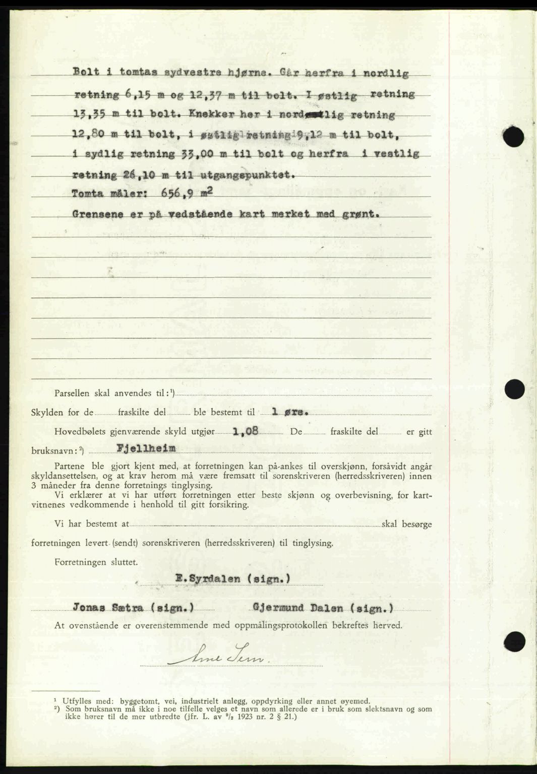 Nedenes sorenskriveri, SAK/1221-0006/G/Gb/Gba/L0060: Pantebok nr. A12, 1948-1949, Dagboknr: 74/1949