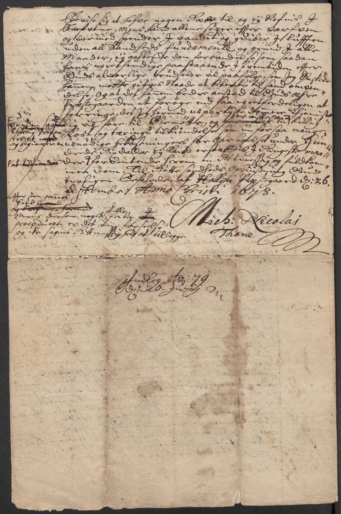 Riksarkivets diplomsamling, RA/EA-5965/F15/L0026: Prestearkiv - Telemark, 1575-1838, s. 103