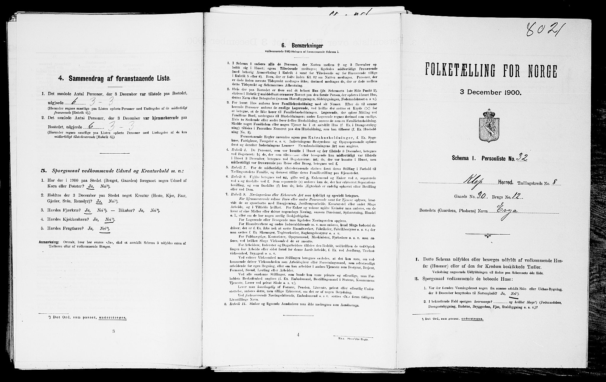 SAST, Folketelling 1900 for 1120 Klepp herred, 1900, s. 773