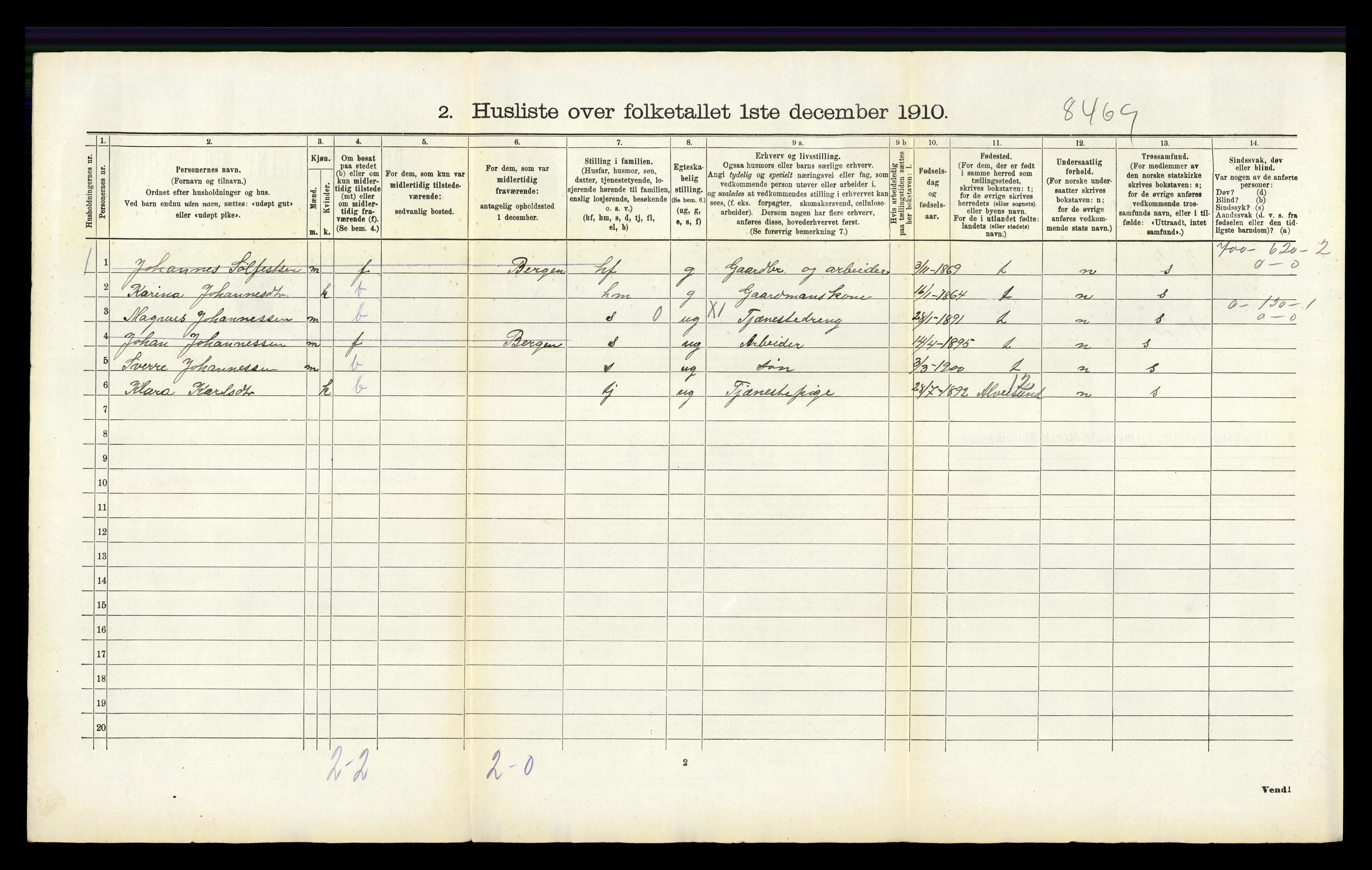 RA, Folketelling 1910 for 1254 Hamre herred, 1910, s. 67