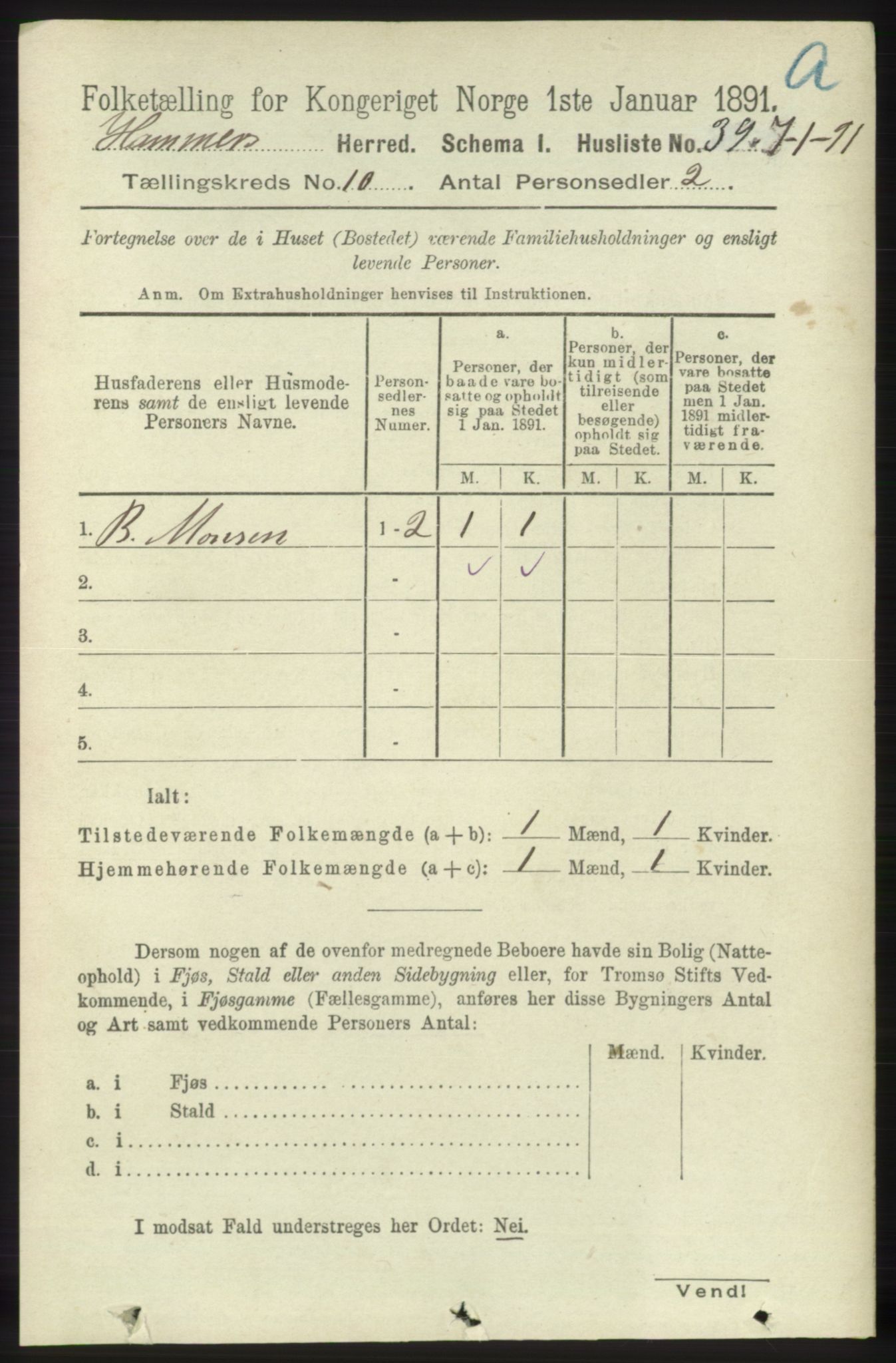 RA, Folketelling 1891 for 1254 Hamre herred, 1891, s. 2772