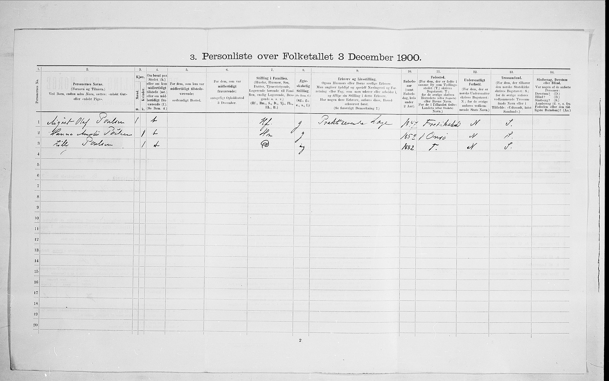 SAO, Folketelling 1900 for 0301 Kristiania kjøpstad, 1900, s. 80365