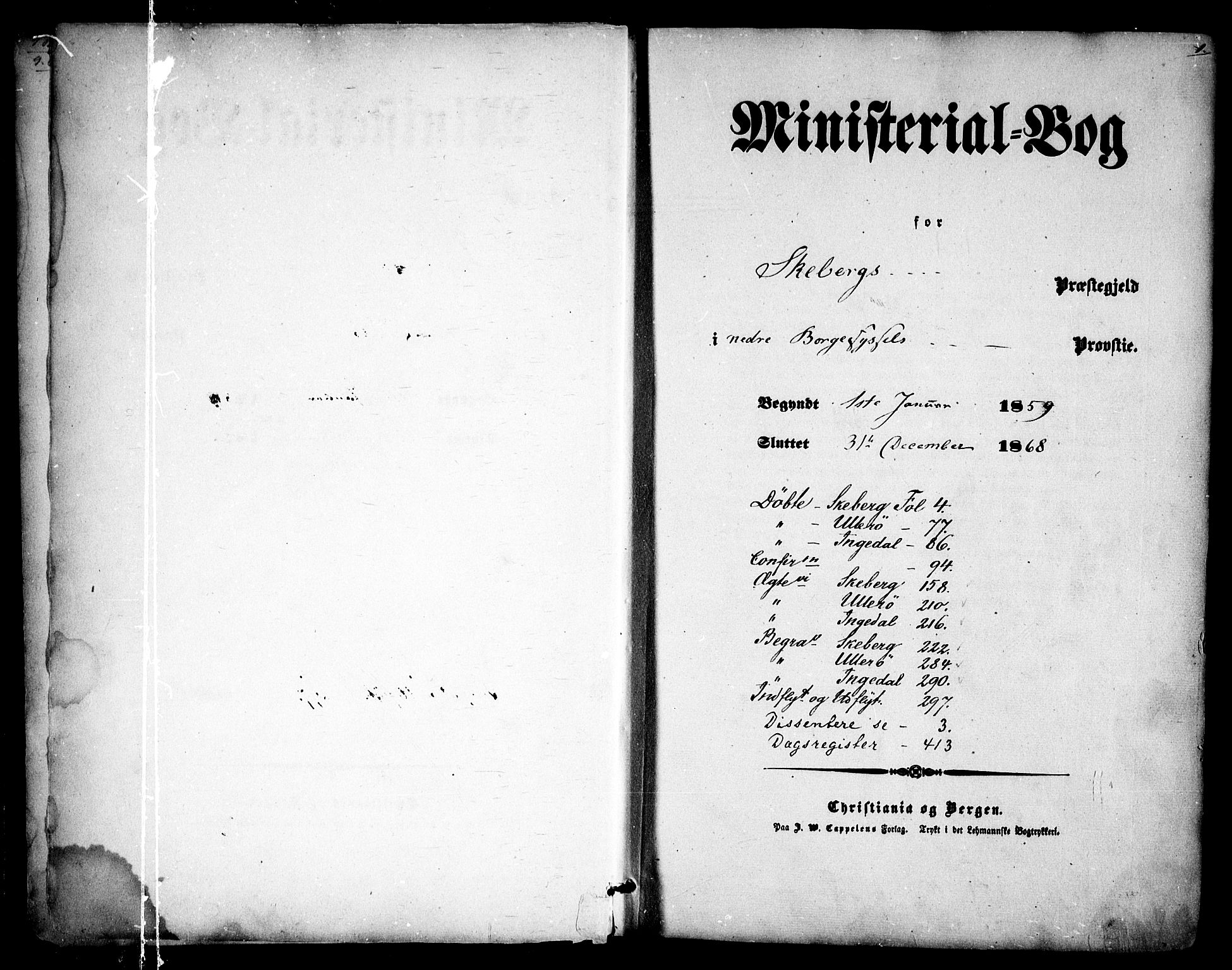 Skjeberg prestekontor Kirkebøker, SAO/A-10923/F/Fa/L0007: Ministerialbok nr. I 7, 1859-1868, s. 1