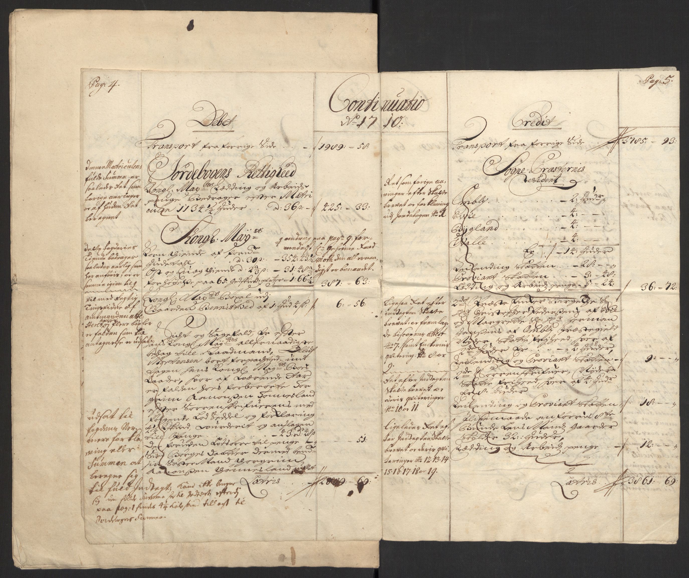 Rentekammeret inntil 1814, Reviderte regnskaper, Fogderegnskap, RA/EA-4092/R40/L2449: Fogderegnskap Råbyggelag, 1709-1711, s. 106