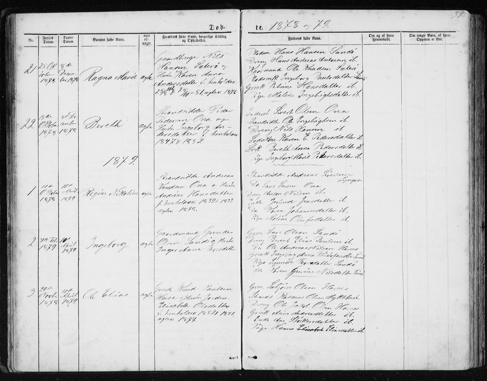 Ministerialprotokoller, klokkerbøker og fødselsregistre - Møre og Romsdal, AV/SAT-A-1454/561/L0732: Klokkerbok nr. 561C02, 1867-1900, s. 38