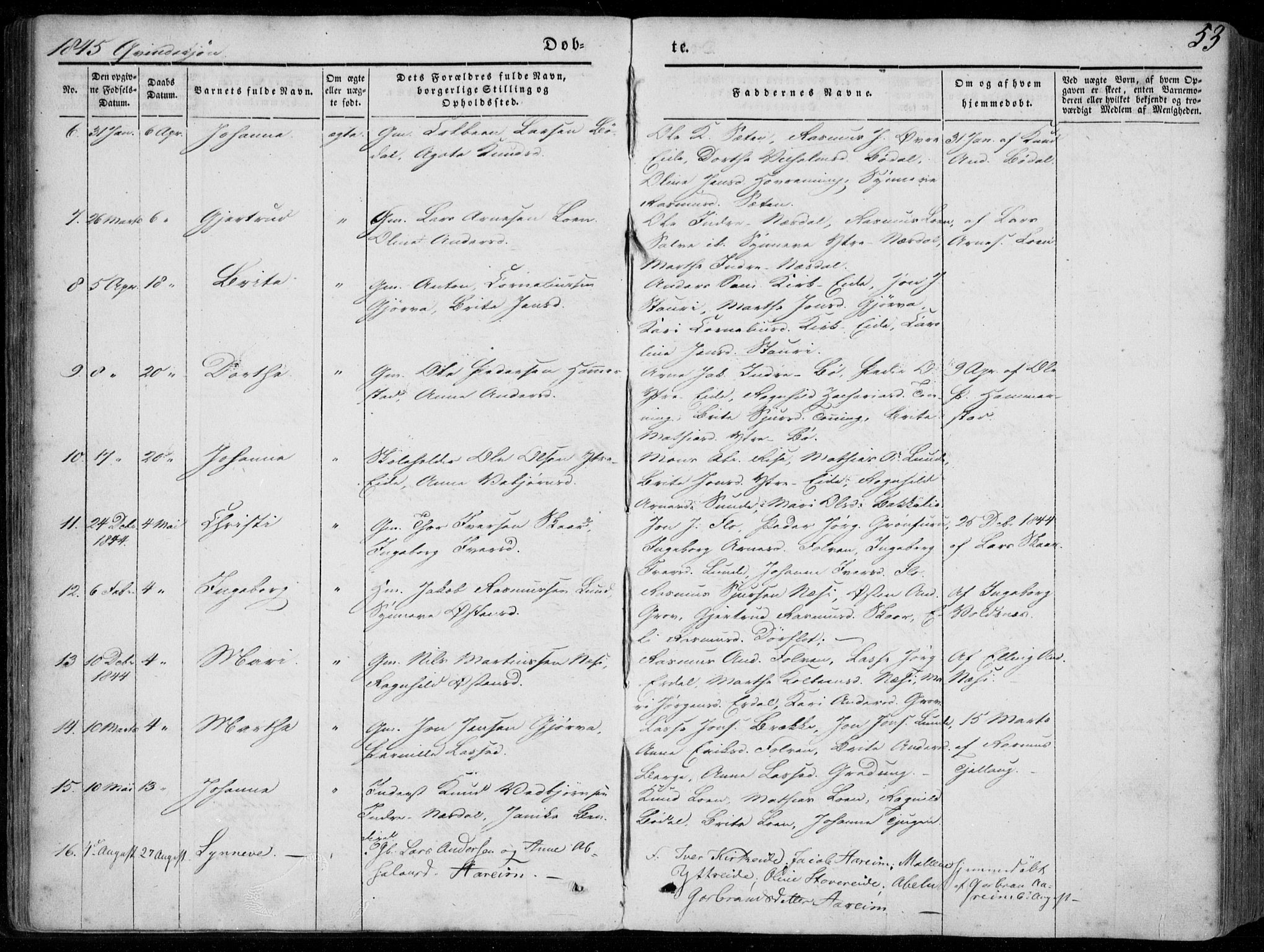 Stryn Sokneprestembete, AV/SAB-A-82501: Ministerialbok nr. A 2, 1844-1861, s. 53