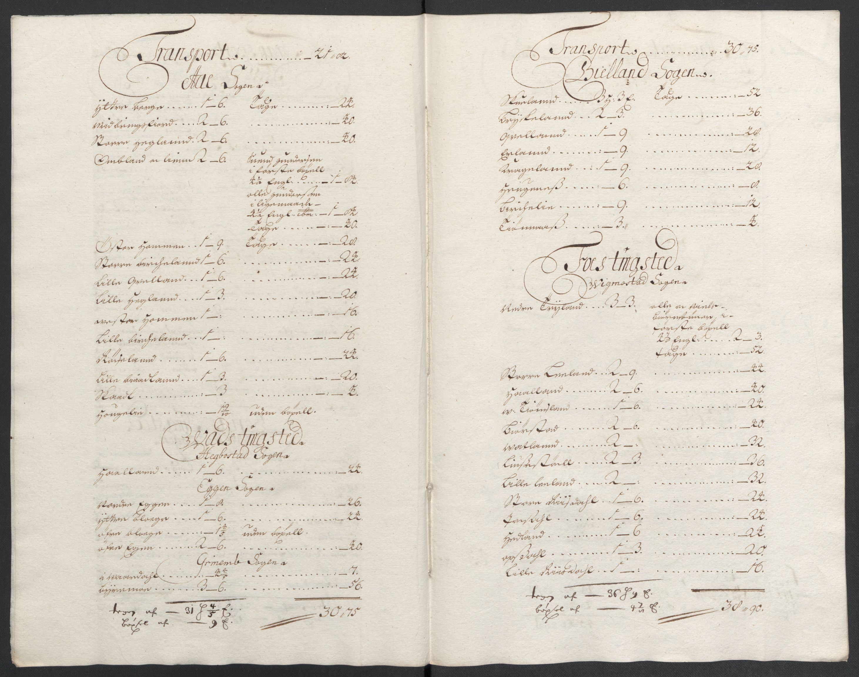 Rentekammeret inntil 1814, Reviderte regnskaper, Fogderegnskap, RA/EA-4092/R43/L2546: Fogderegnskap Lista og Mandal, 1696-1697, s. 41