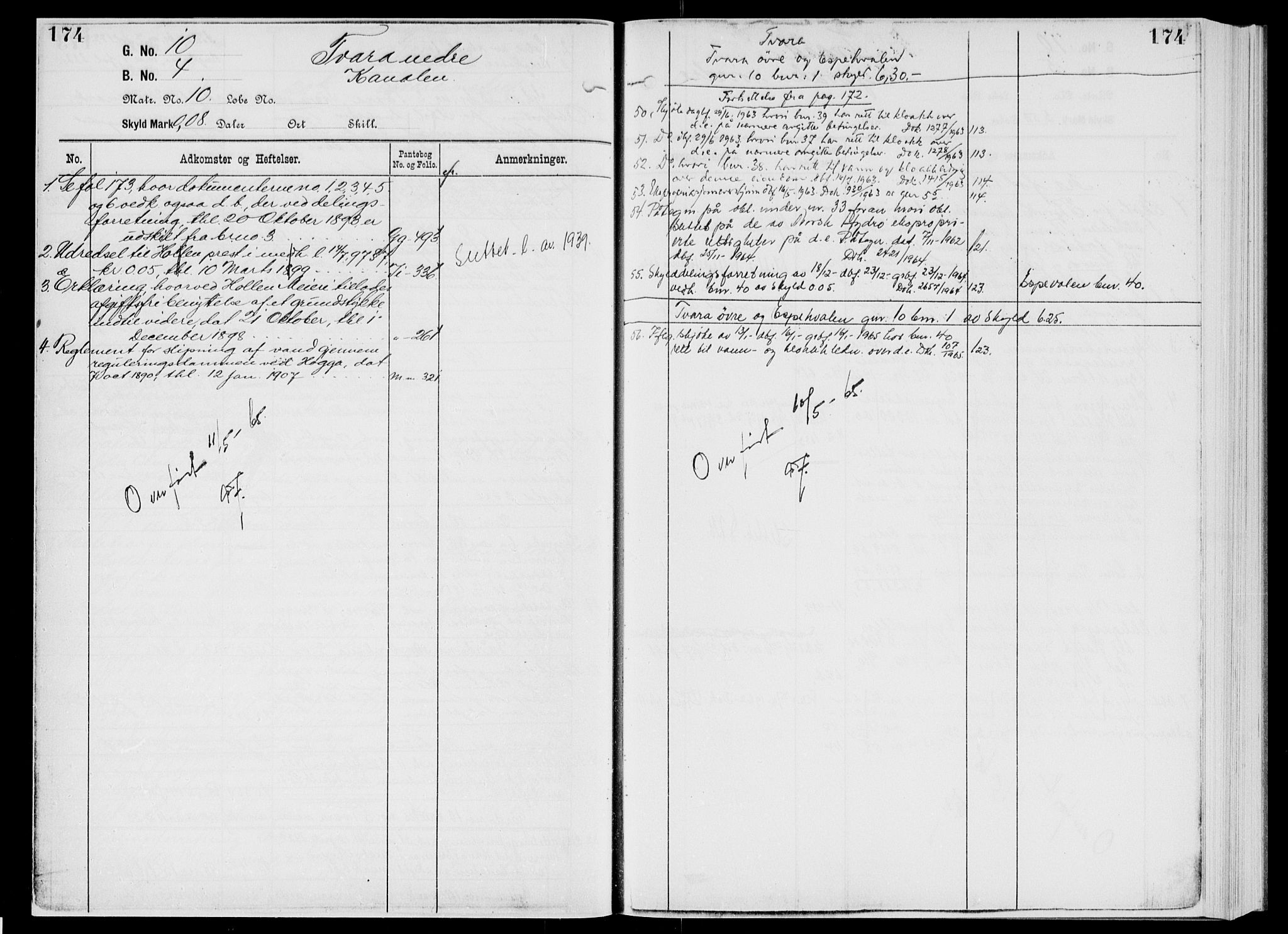 Nedre Telemark sorenskriveri, AV/SAKO-A-135/G/Gb/Gbg/L0001: Panteregister nr. VII 1, s. 174