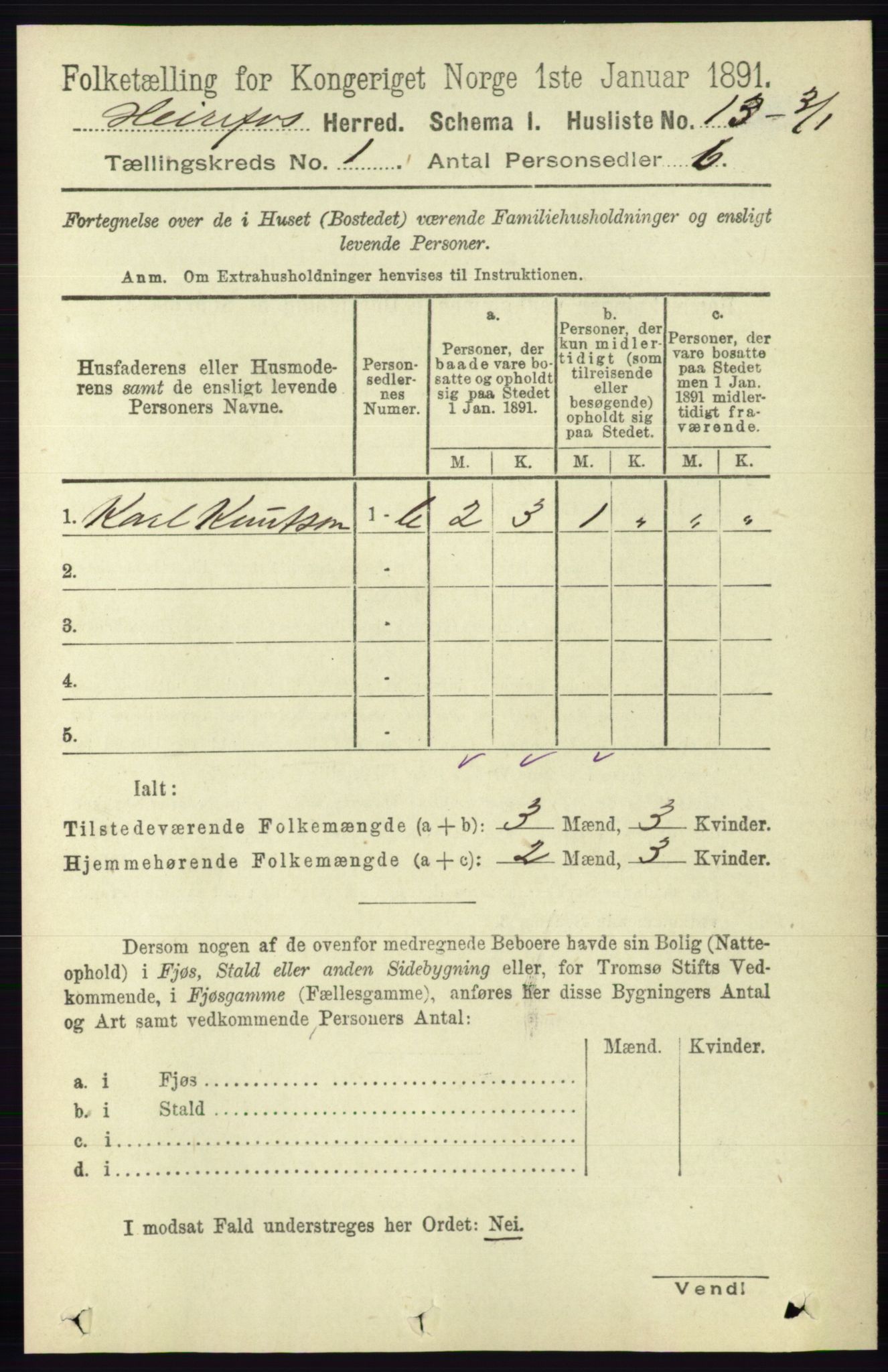 RA, Folketelling 1891 for 0933 Herefoss herred, 1891, s. 25