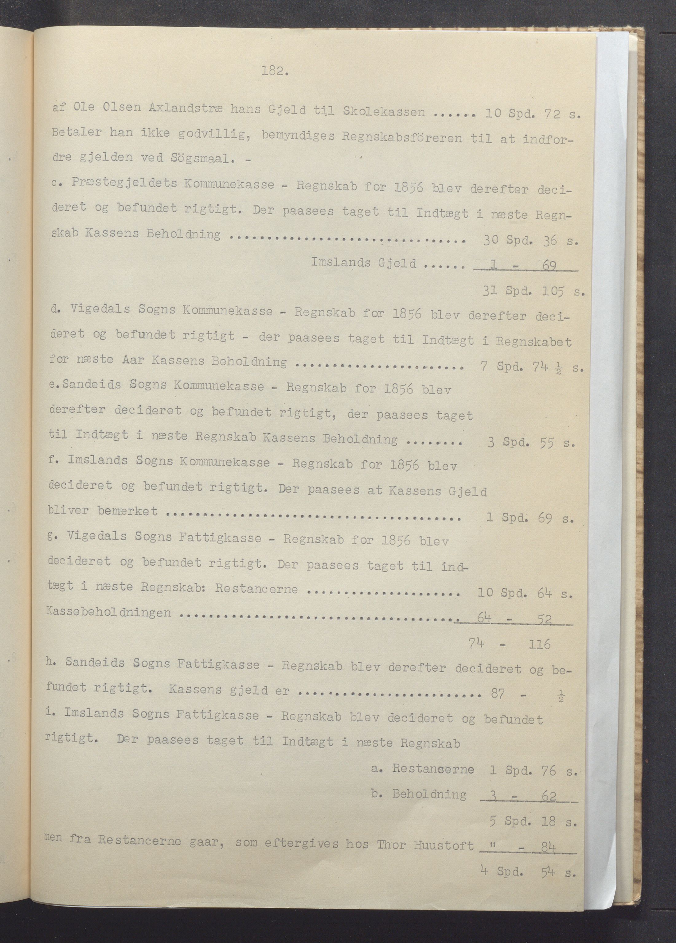 Vikedal kommune - Formannskapet, IKAR/K-100598/A/Ac/L0001: Avskrift av møtebok, 1837-1874, s. 182