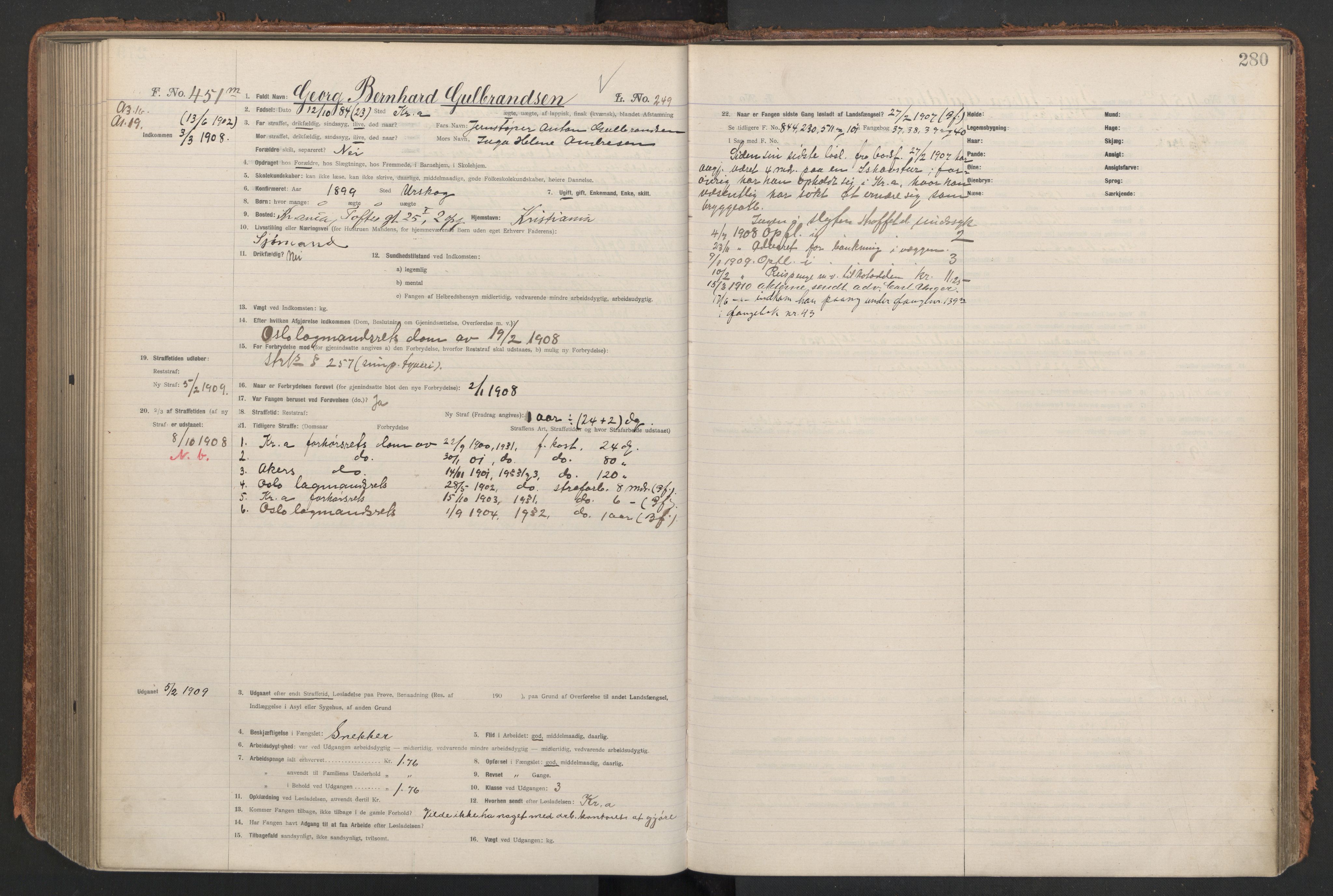 Botsfengslet, RA/S-1539/D/Db/Dbb/L0041: 172m - 530m, 1907-1908, s. 280