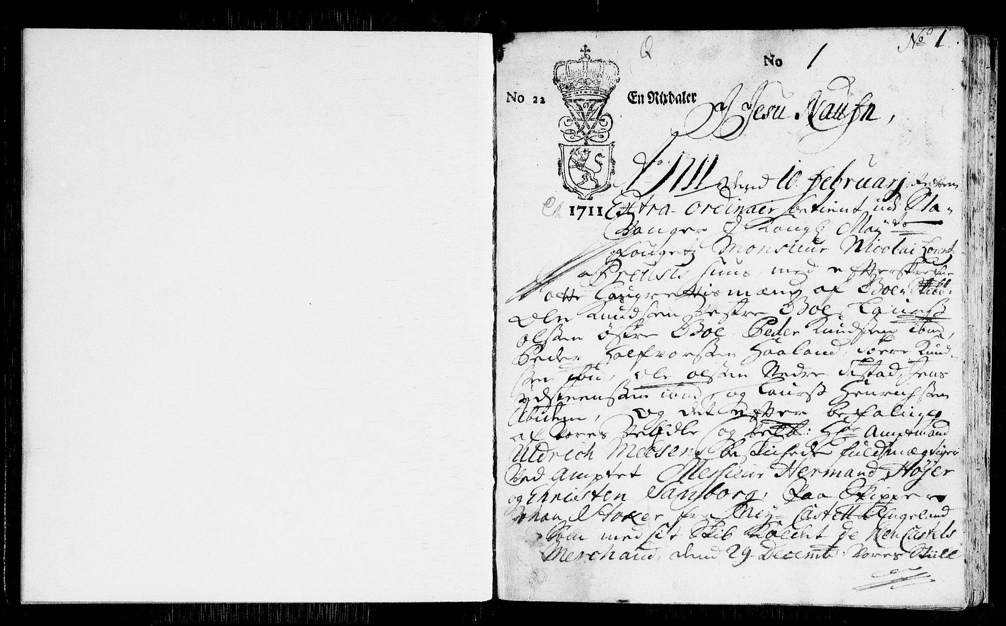 Jæren og Dalane sorenskriveri, AV/SAST-A-100306/3/30/30BA/L0066: TINGBOK, 1711, s. 0b-1a