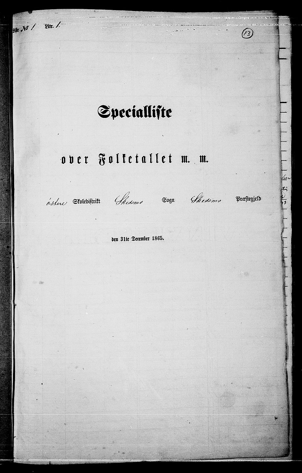 RA, Folketelling 1865 for 0231P Skedsmo prestegjeld, 1865, s. 11