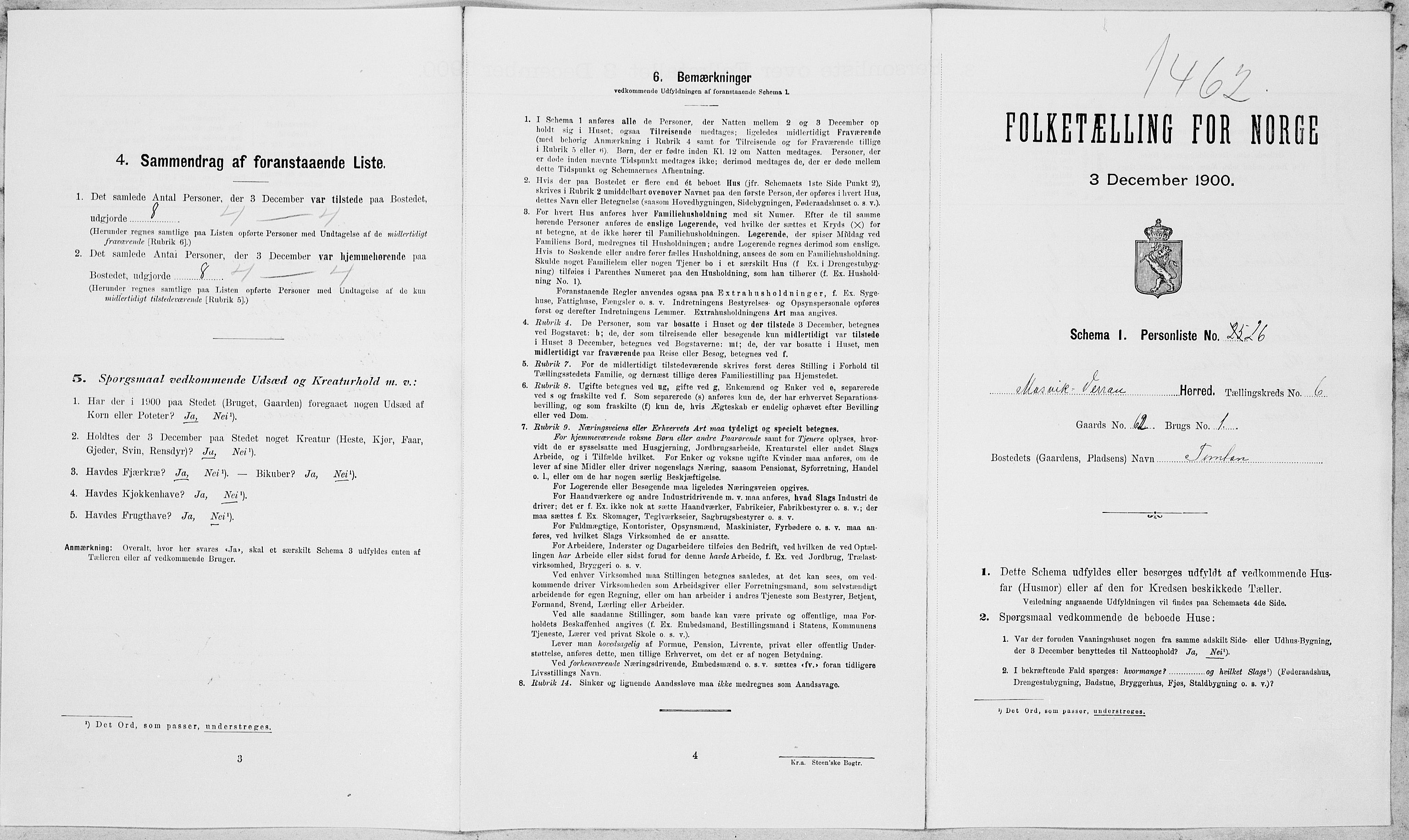 SAT, Folketelling 1900 for 1723 Mosvik og Verran herred, 1900, s. 685