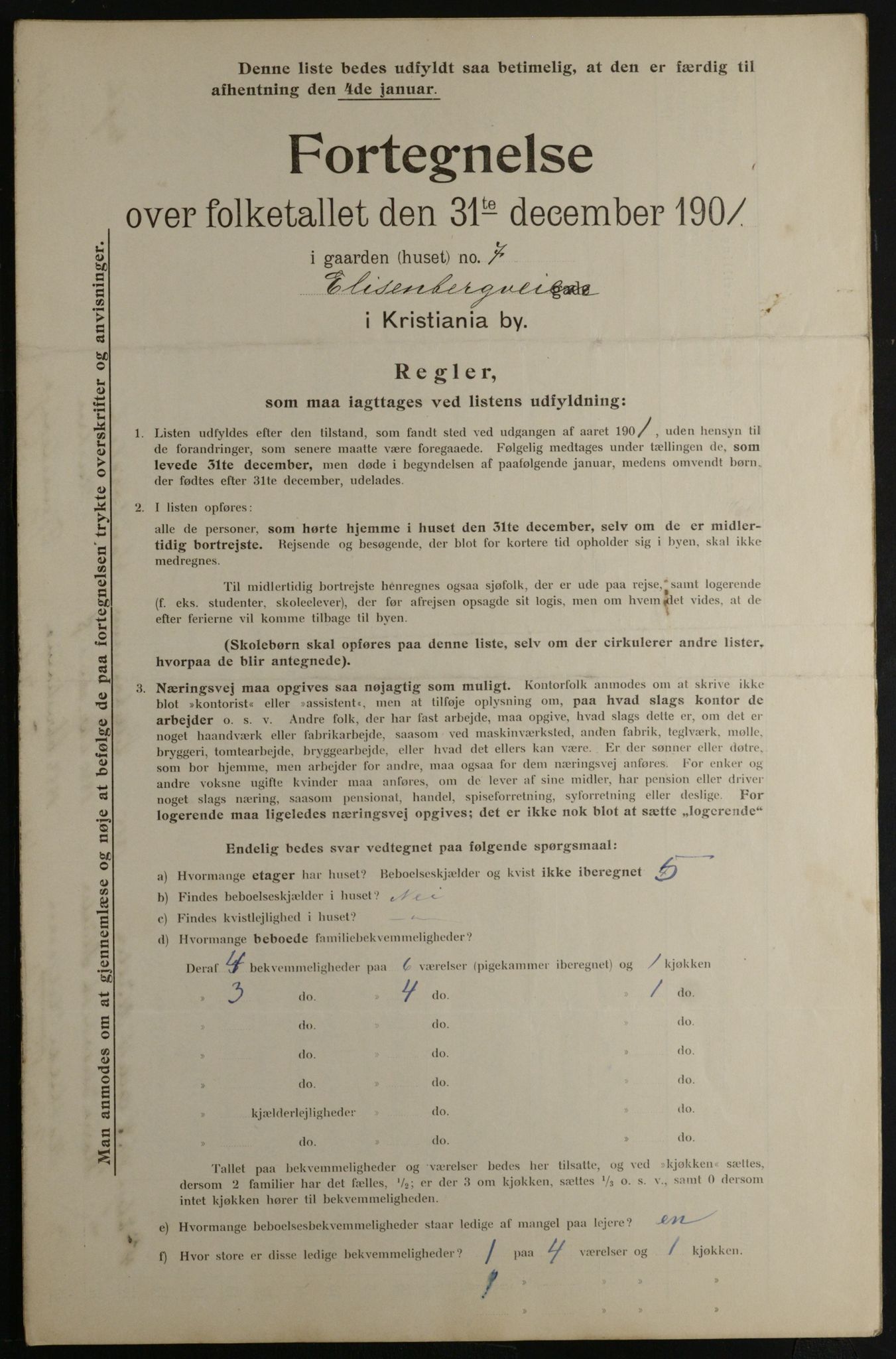 OBA, Kommunal folketelling 31.12.1901 for Kristiania kjøpstad, 1901, s. 3262