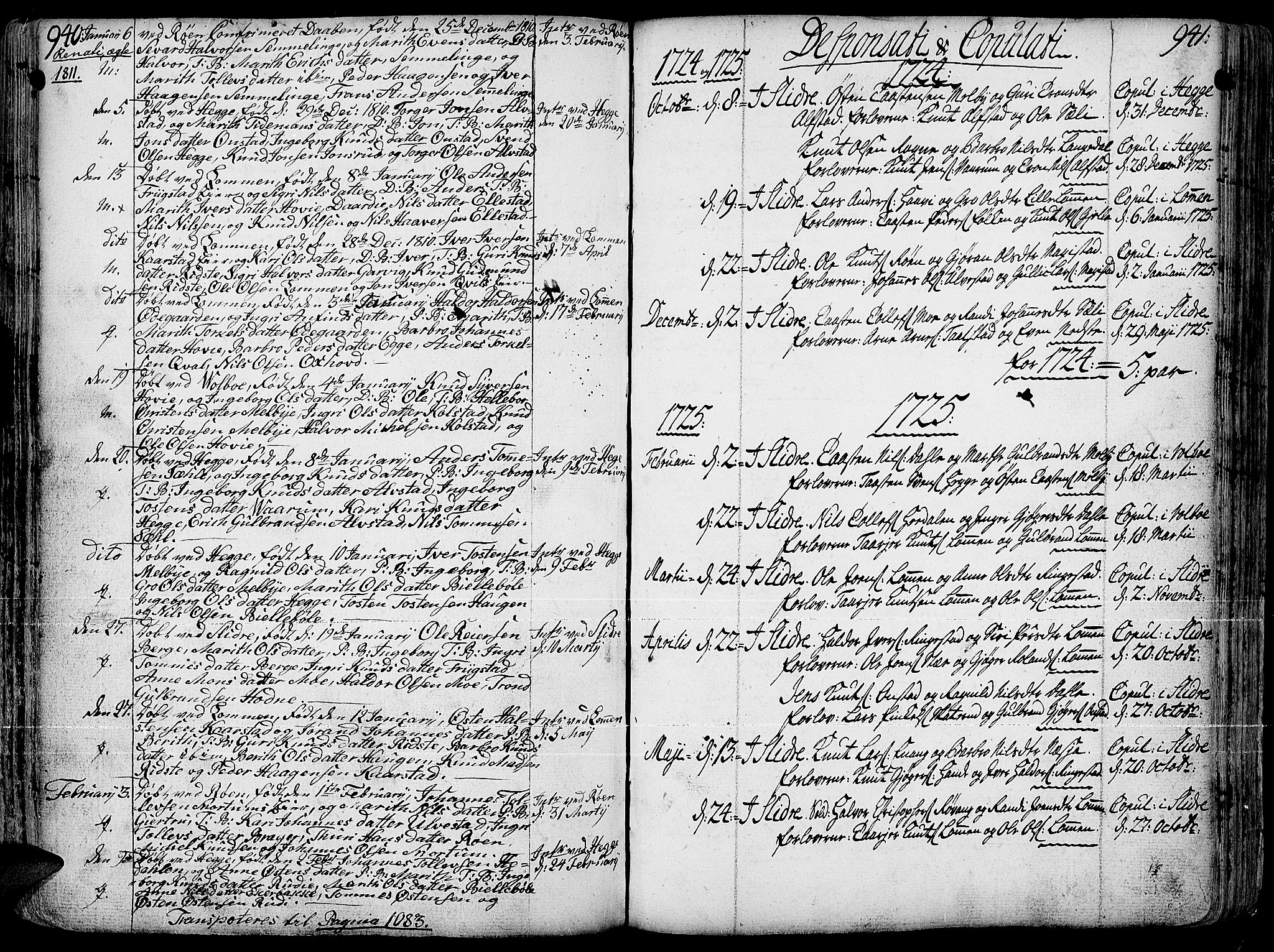 Slidre prestekontor, AV/SAH-PREST-134/H/Ha/Haa/L0001: Ministerialbok nr. 1, 1724-1814, s. 940-941