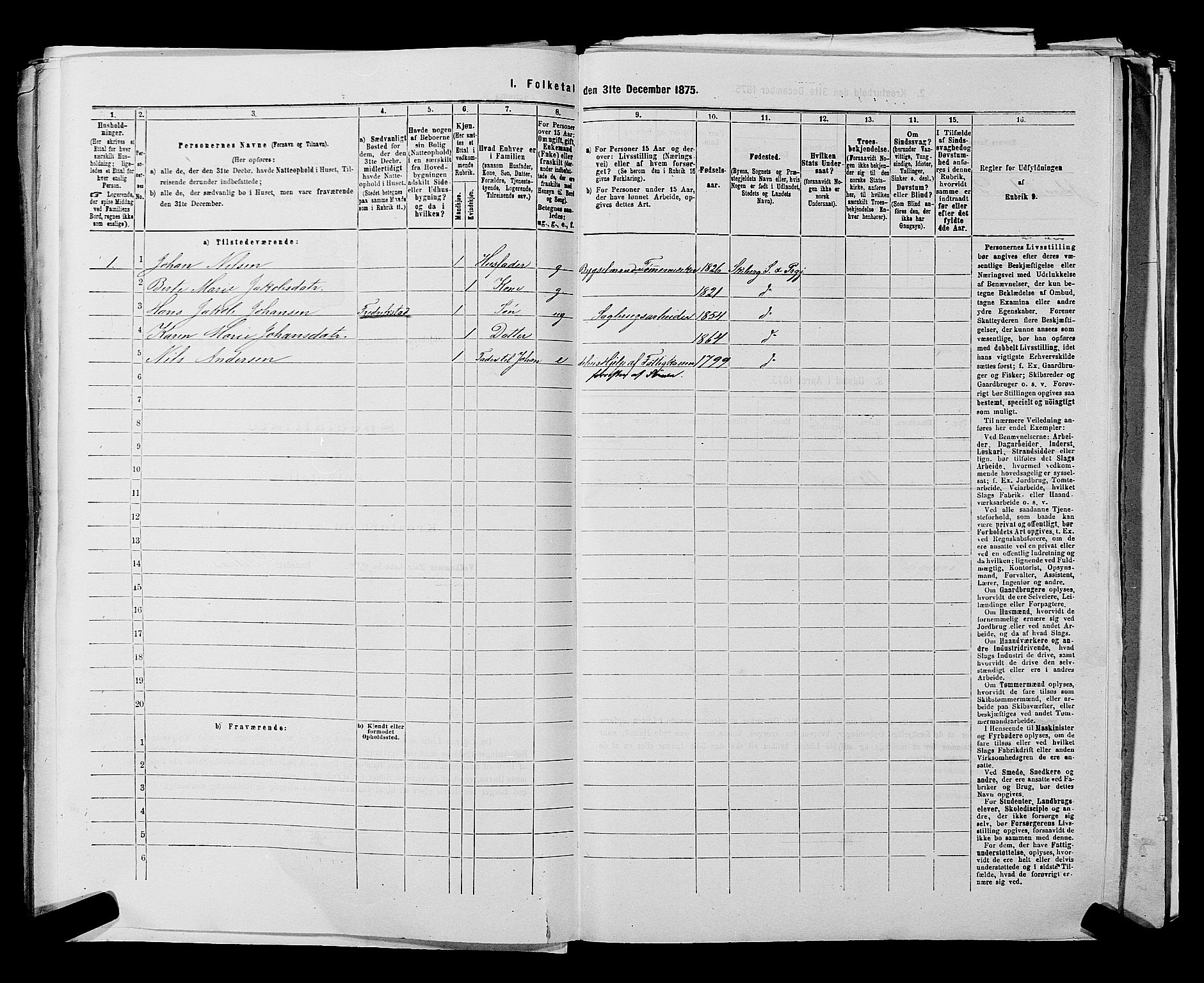 RA, Folketelling 1875 for 0115P Skjeberg prestegjeld, 1875, s. 825