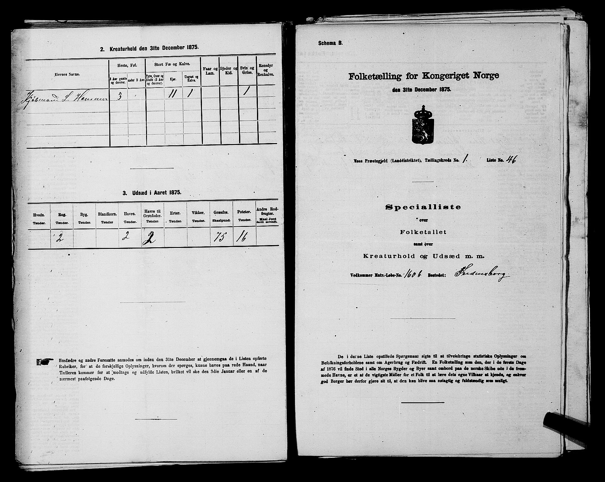 RA, Folketelling 1875 for 0194L Moss prestegjeld, Moss landsokn, 1875, s. 199