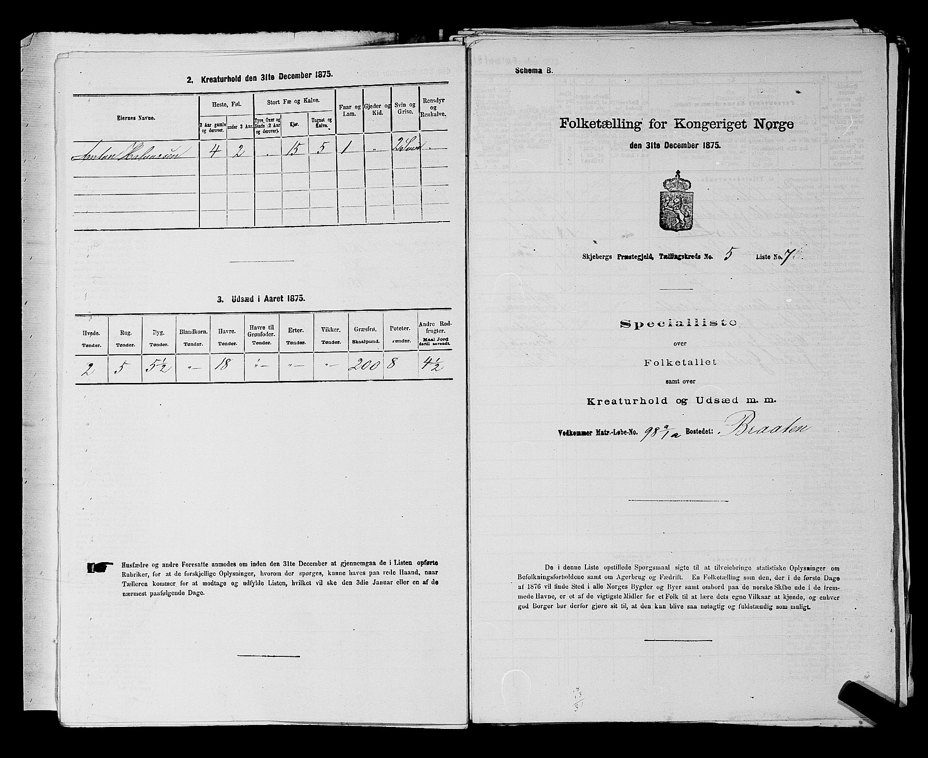 RA, Folketelling 1875 for 0115P Skjeberg prestegjeld, 1875, s. 853