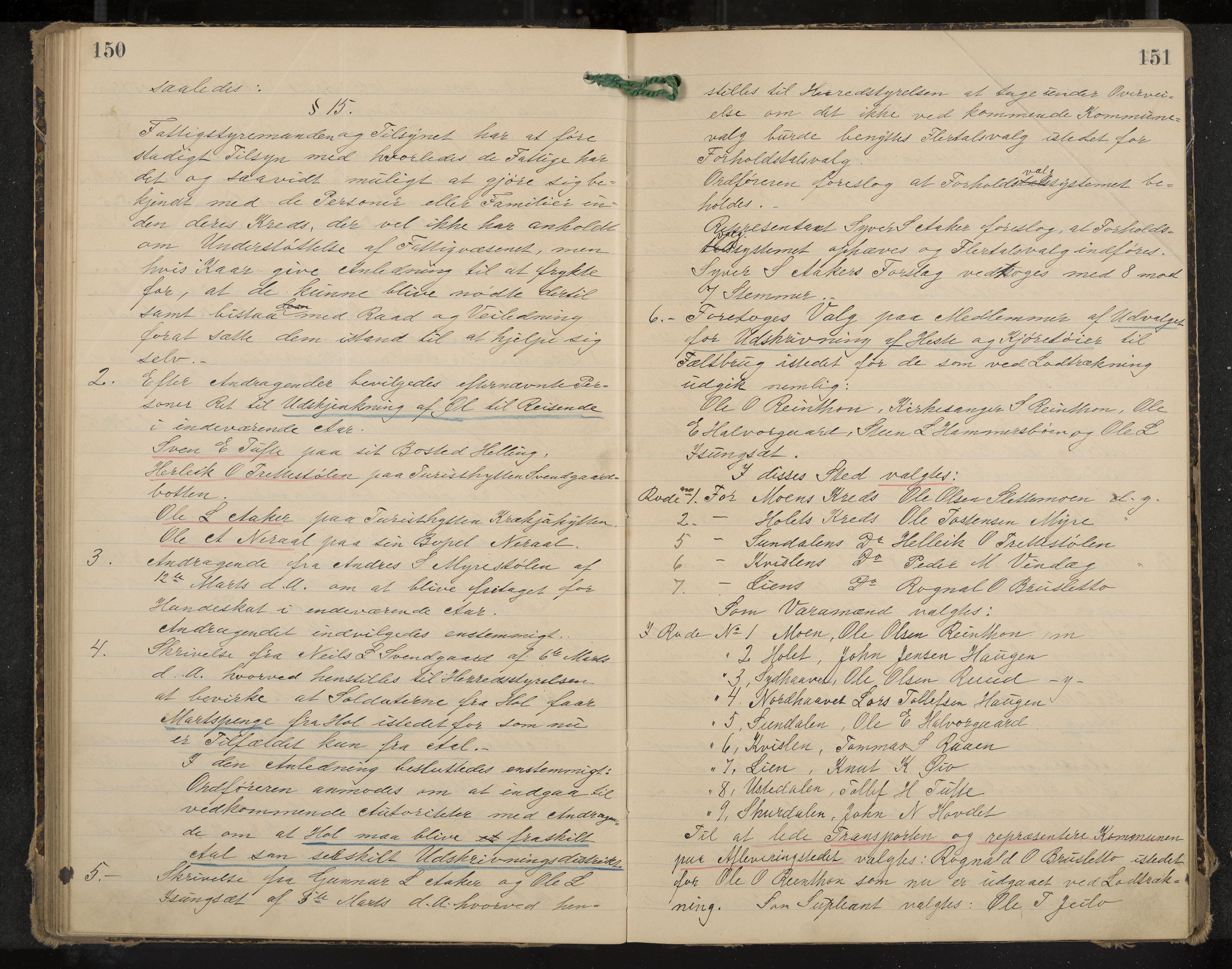 Hol formannskap og sentraladministrasjon, IKAK/0620021-1/A/L0003: Møtebok, 1897-1904, s. 150-151