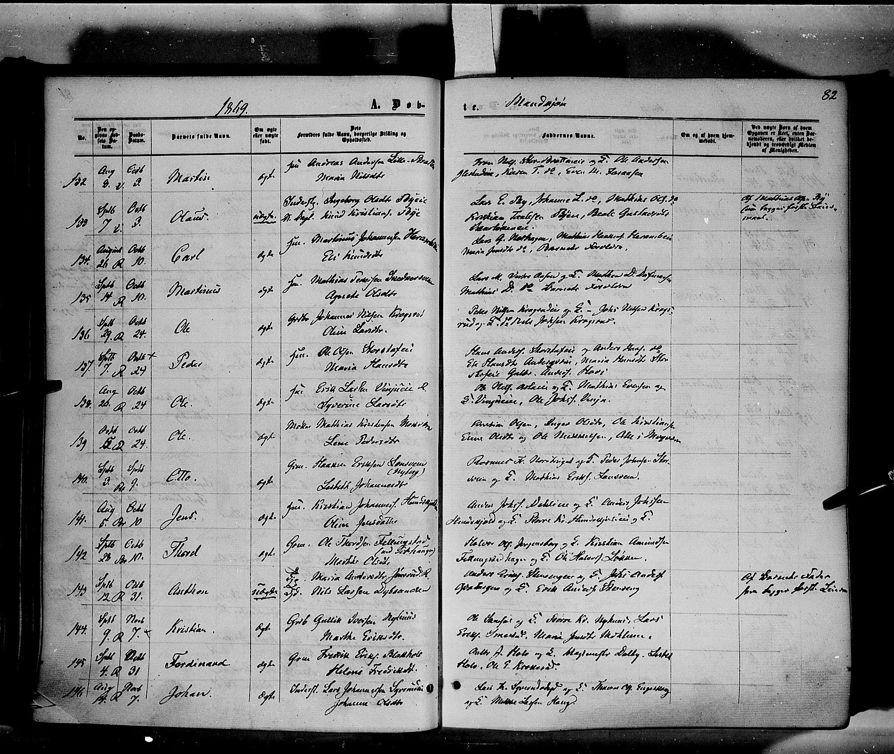 Ringsaker prestekontor, AV/SAH-PREST-014/K/Ka/L0010: Ministerialbok nr. 10, 1861-1869, s. 82