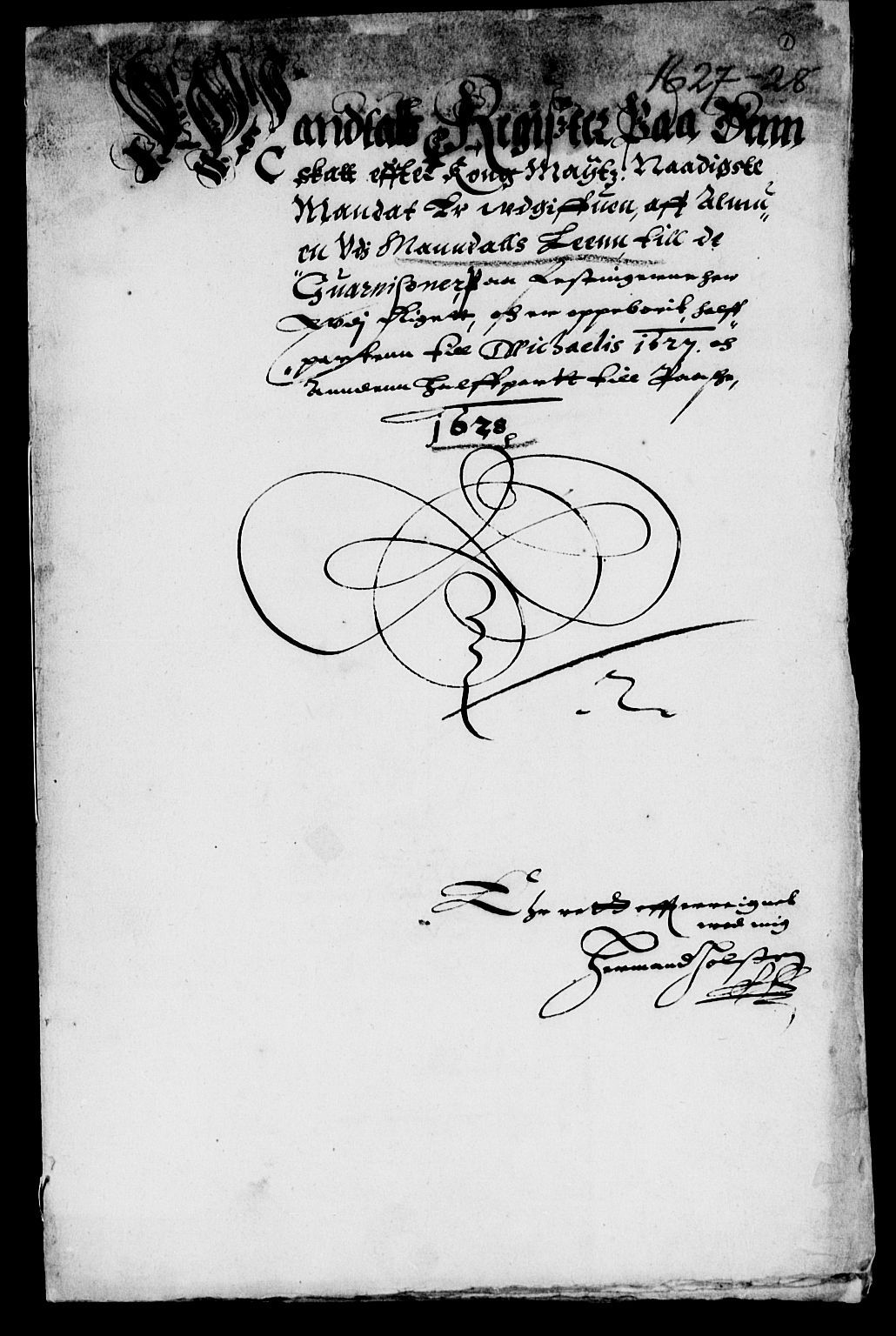 Rentekammeret inntil 1814, Reviderte regnskaper, Lensregnskaper, AV/RA-EA-5023/R/Rb/Rbq/L0017: Nedenes len. Mandals len. Råbyggelag., 1627-1629