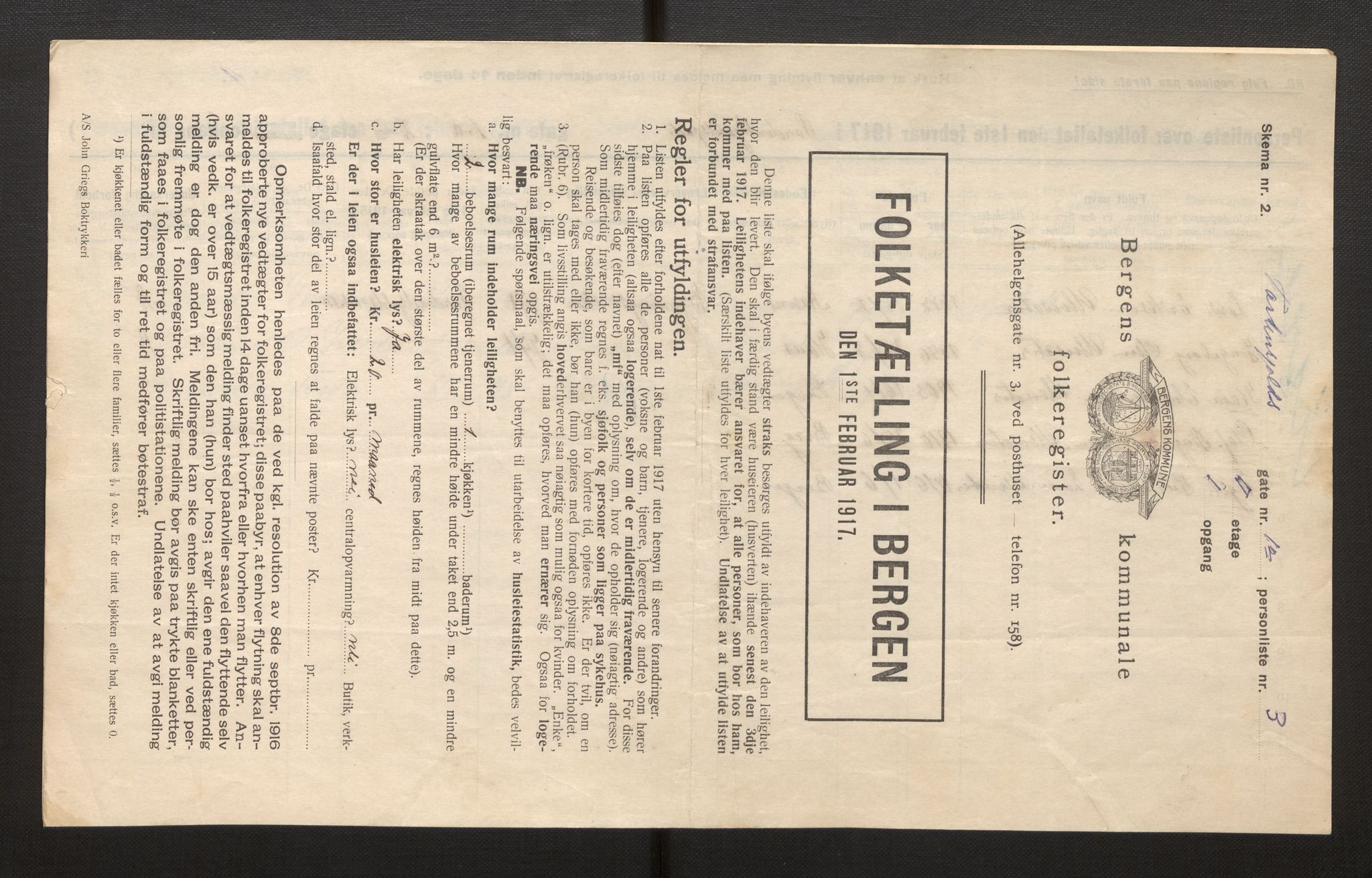SAB, Kommunal folketelling 1917 for Bergen kjøpstad, 1917, s. 41960