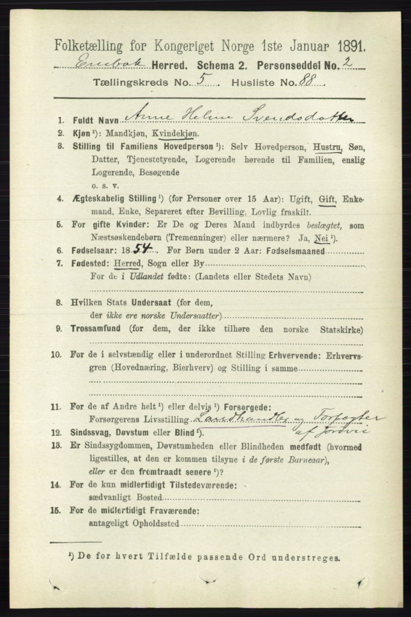 RA, Folketelling 1891 for 0229 Enebakk herred, 1891, s. 2525