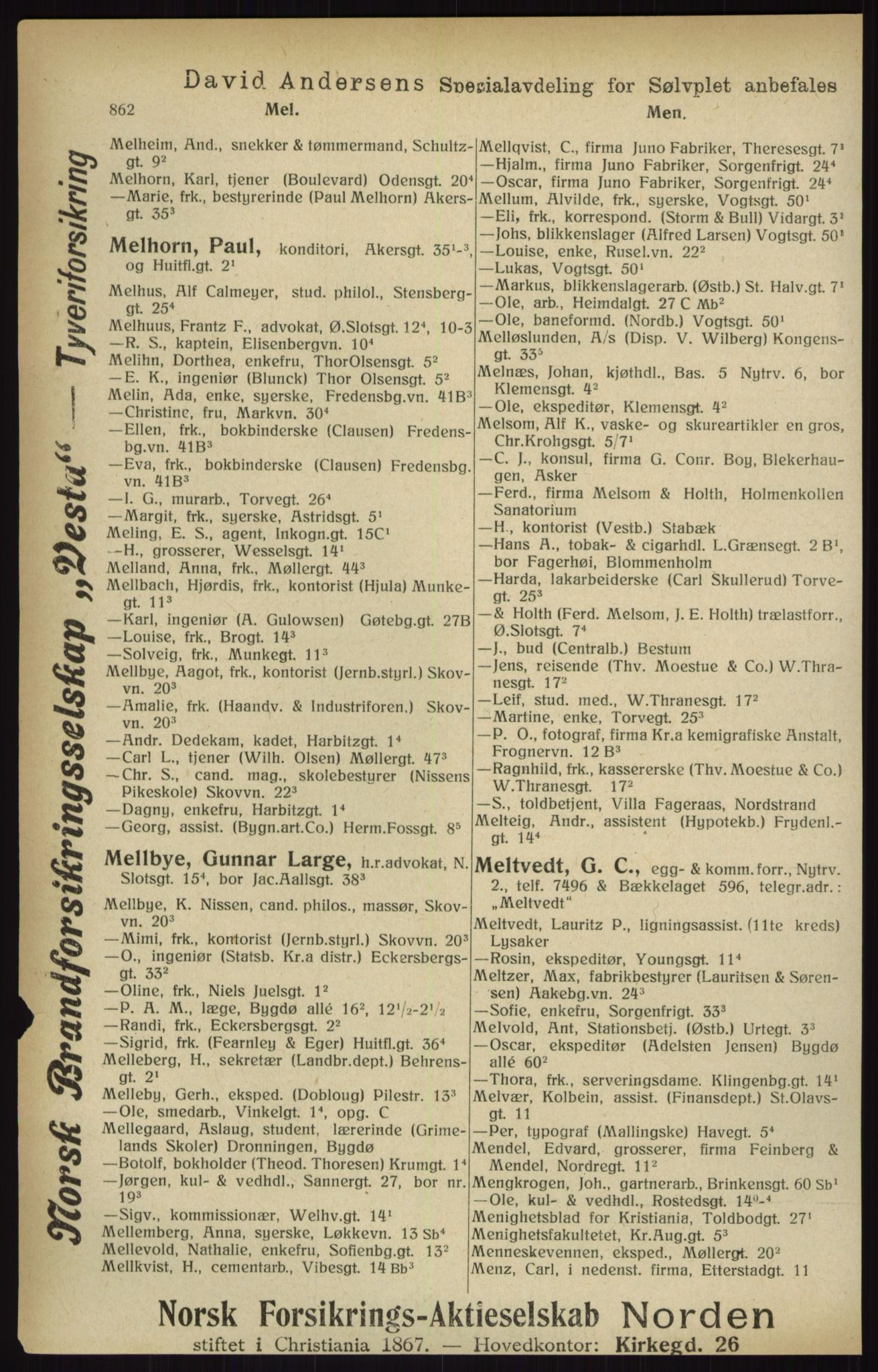 Kristiania/Oslo adressebok, PUBL/-, 1916, s. 862