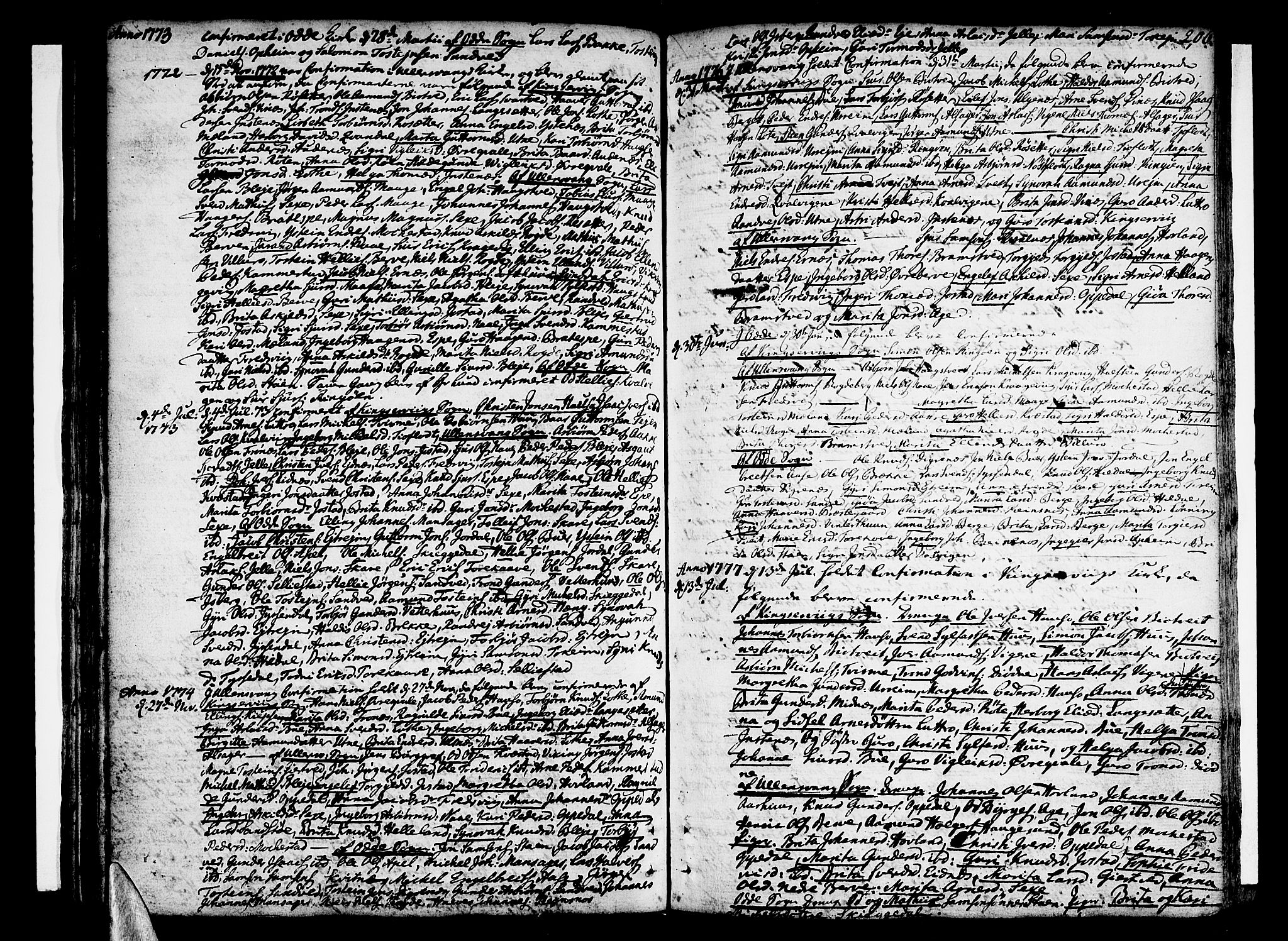 Ullensvang sokneprestembete, SAB/A-78701/H/Haa: Ministerialbok nr. A 6 /1, 1758-1788, s. 206