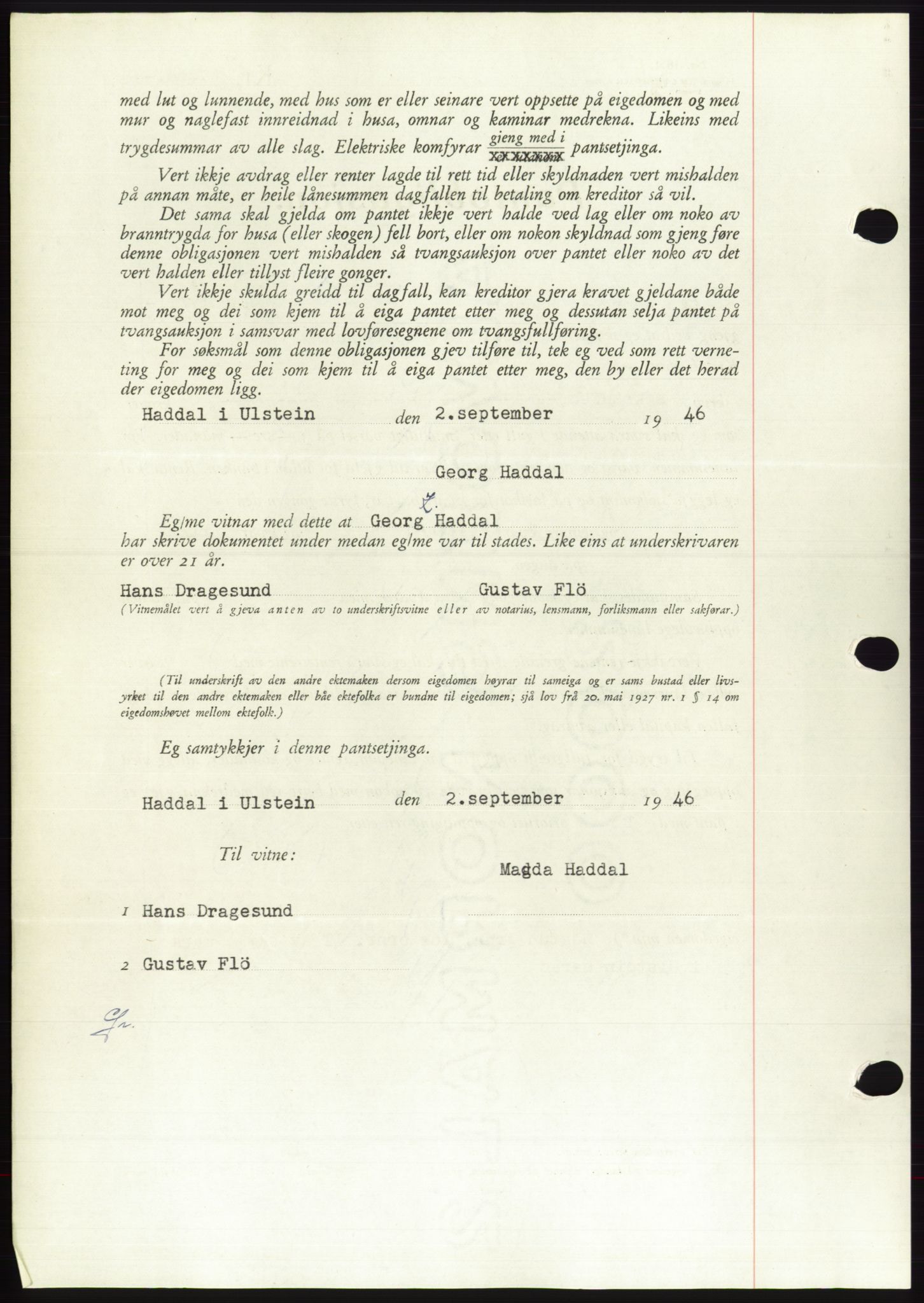 Søre Sunnmøre sorenskriveri, AV/SAT-A-4122/1/2/2C/L0114: Pantebok nr. 1-2B, 1943-1947, Dagboknr: 1635/1946