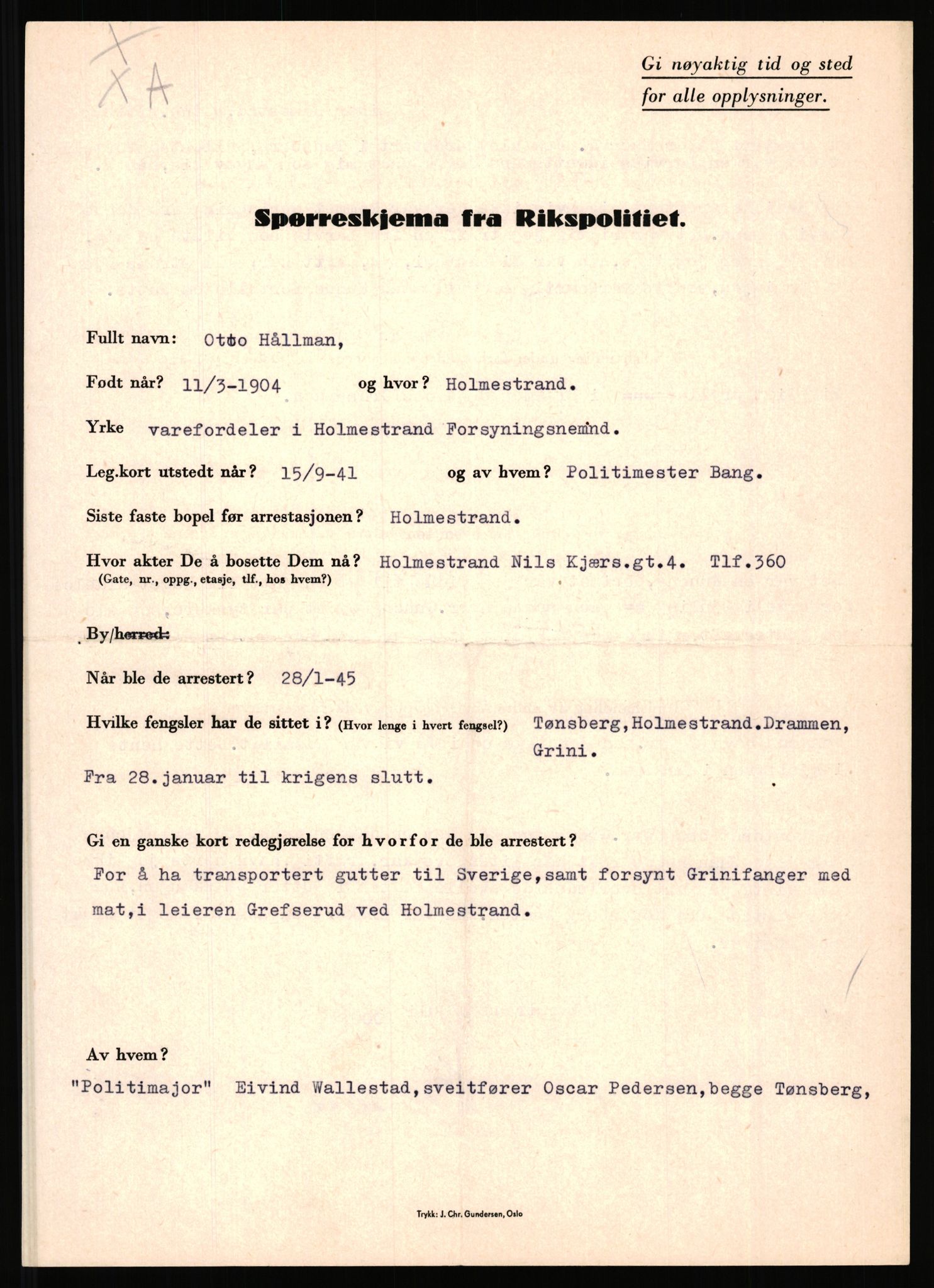 Rikspolitisjefen, AV/RA-S-1560/L/L0007: Heen, Erik C. - Iversen, Trygve, 1940-1945, s. 1021