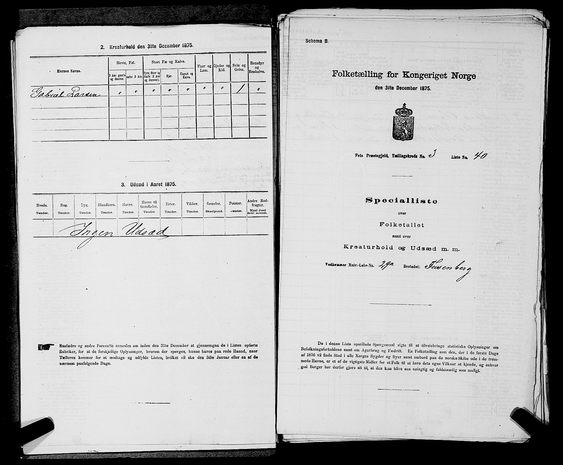 RA, Folketelling 1875 for 0227P Fet prestegjeld, 1875, s. 352